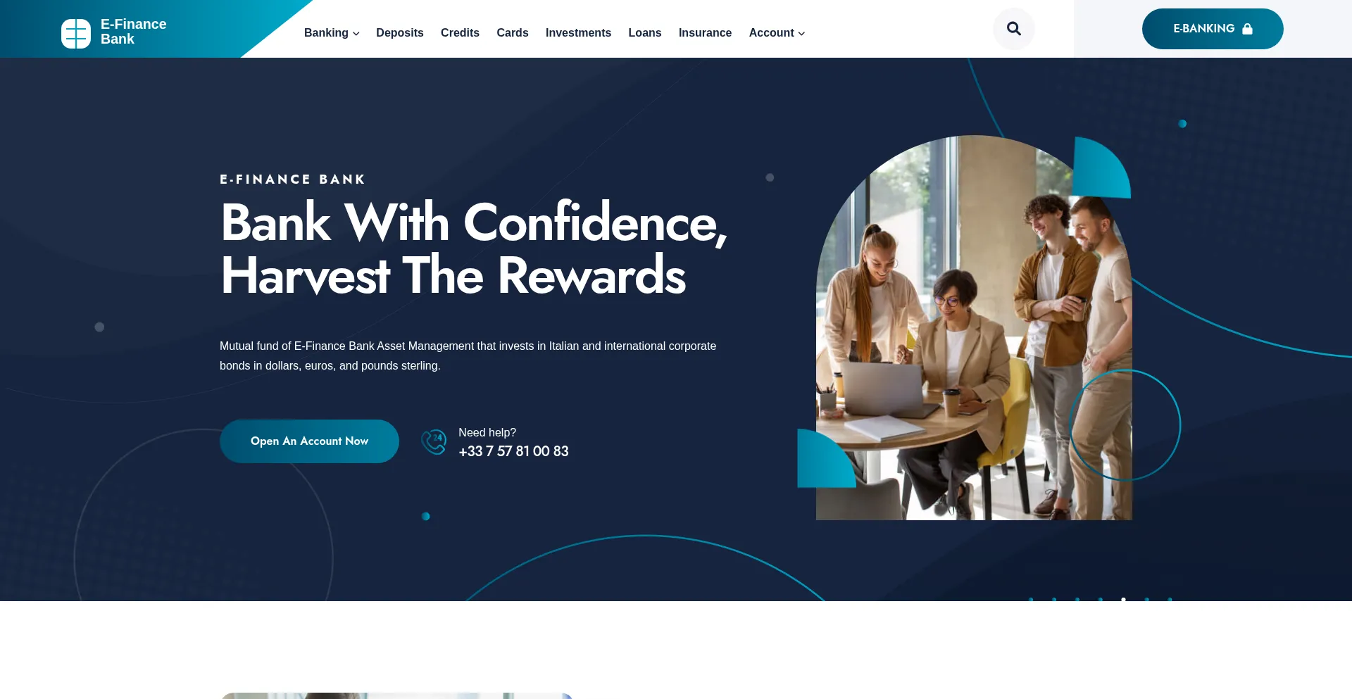 Website screenshot of Efinance-bank.com