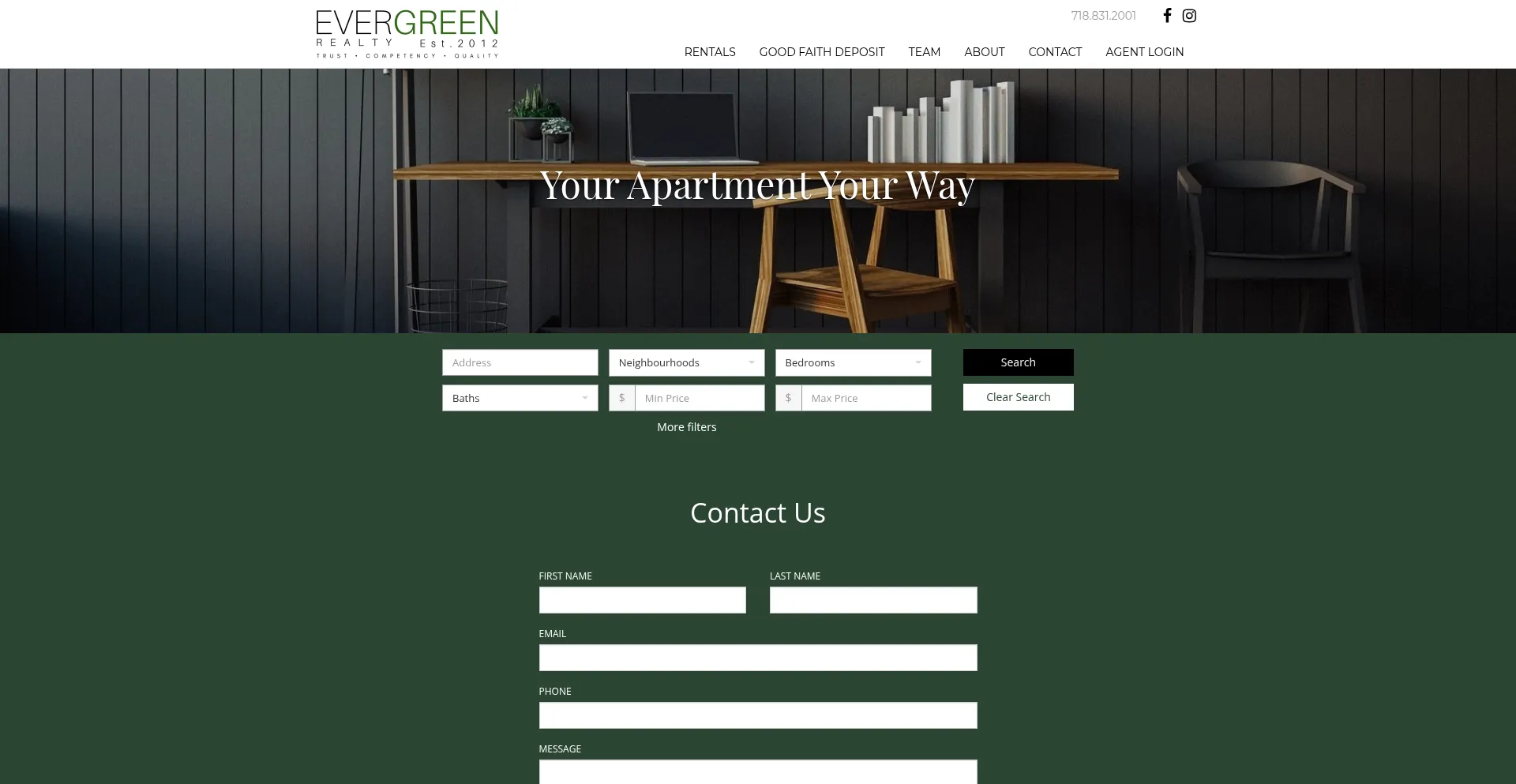 Website screenshot of Egrny.com
