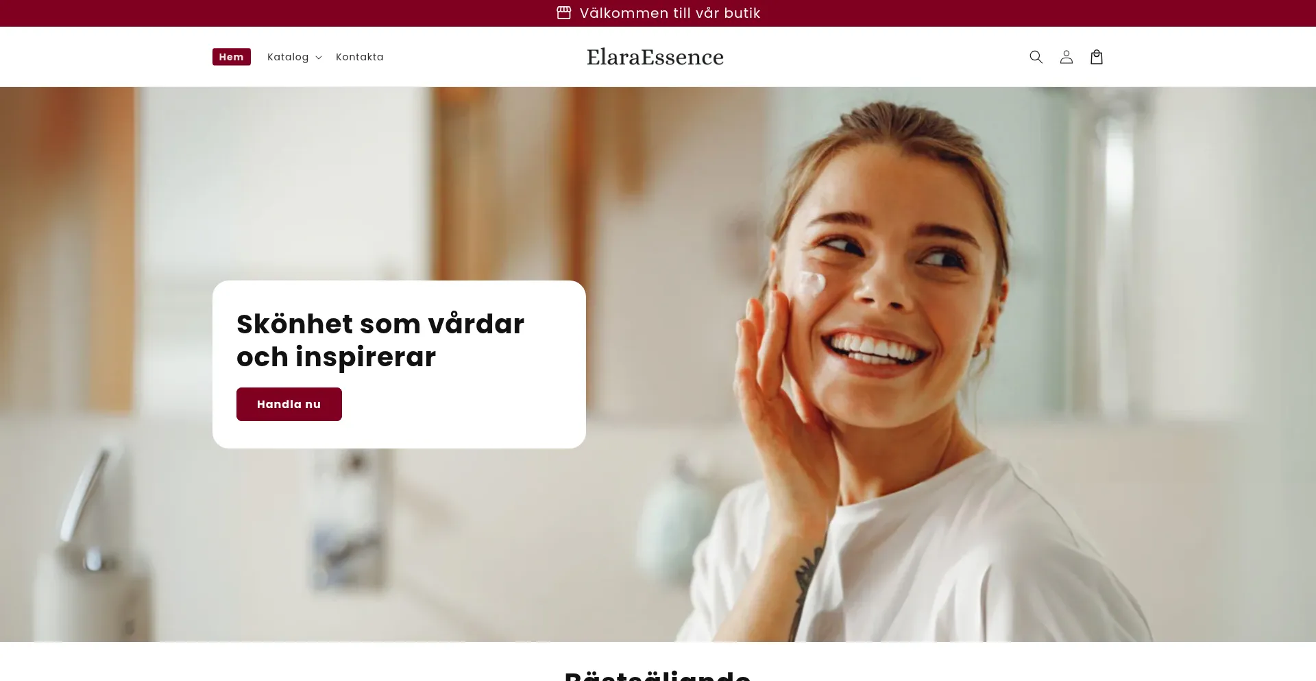Website screenshot of Elara-essence.com