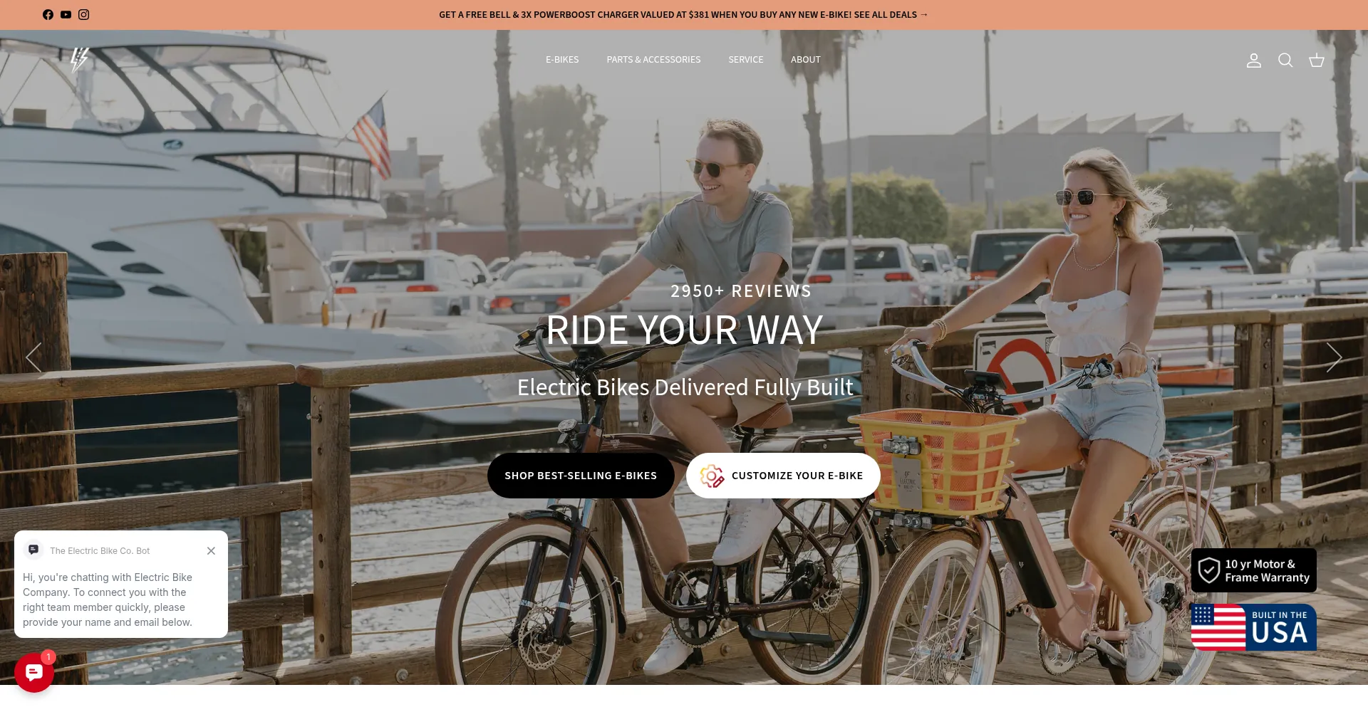 Electricbikecompany.com Screenshot