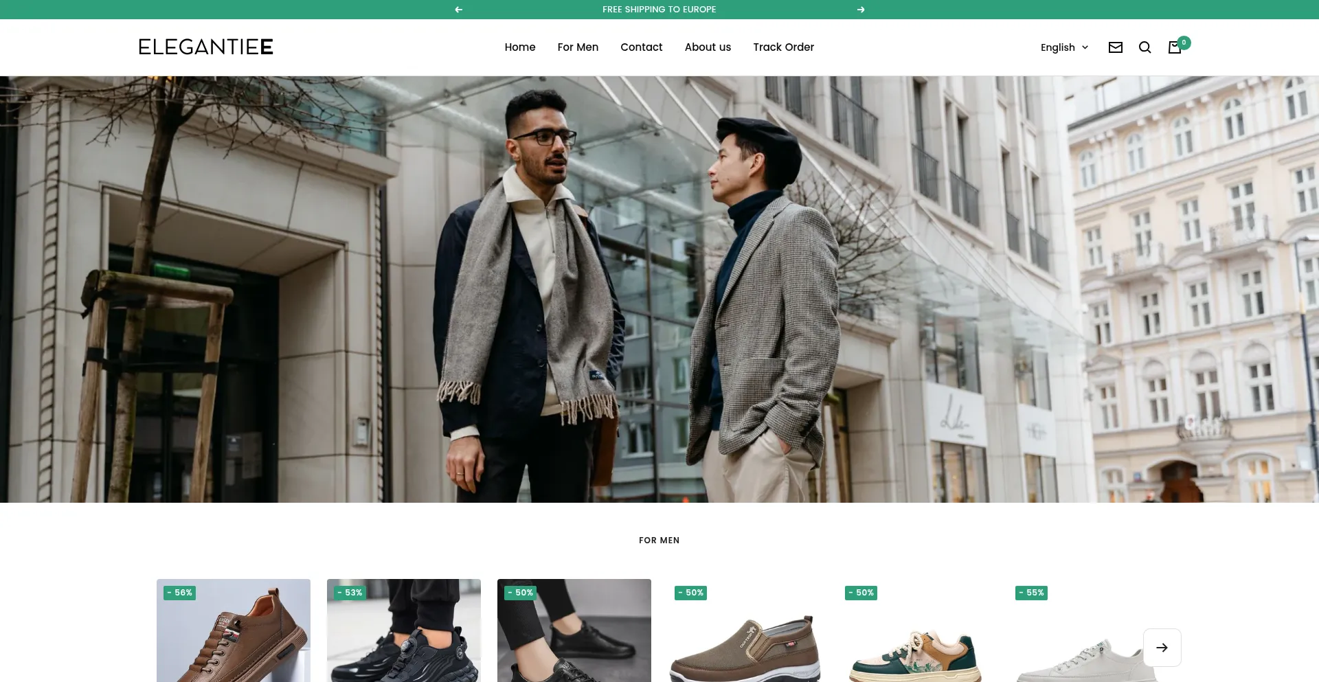 Website screenshot of Elegantiee.com