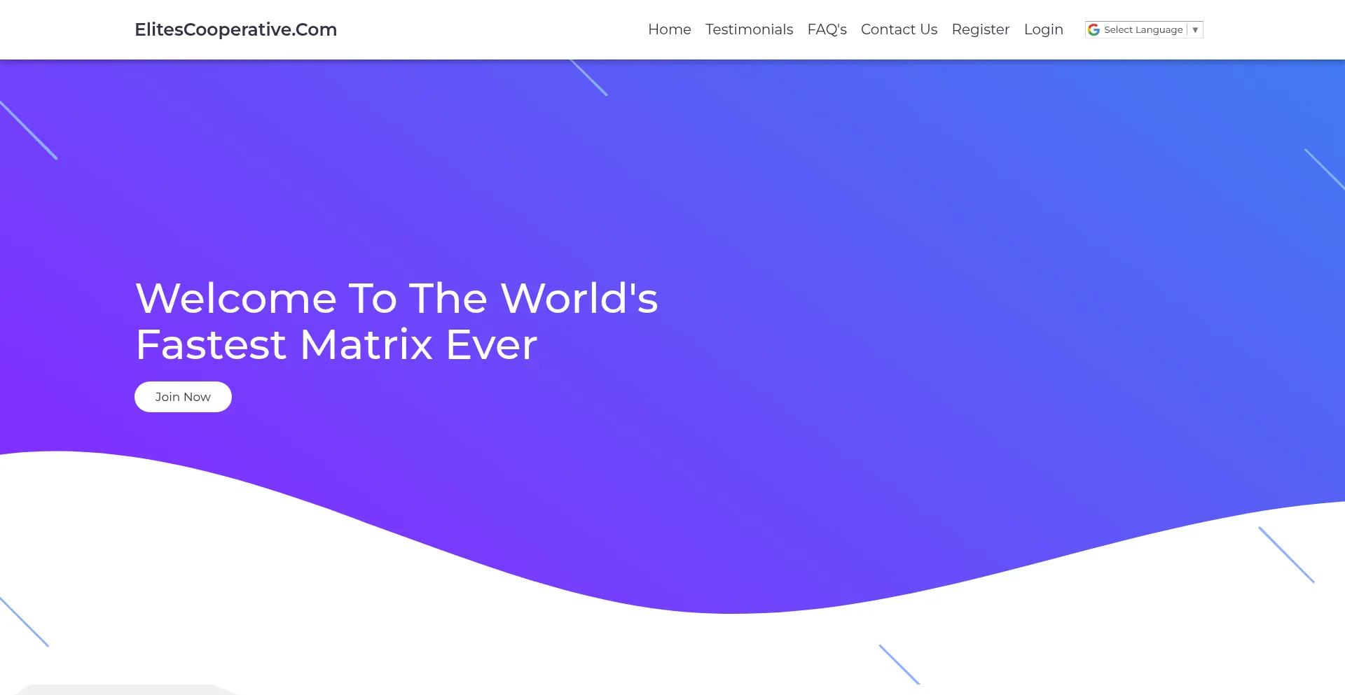 Website screenshot of Elitescooperative.com