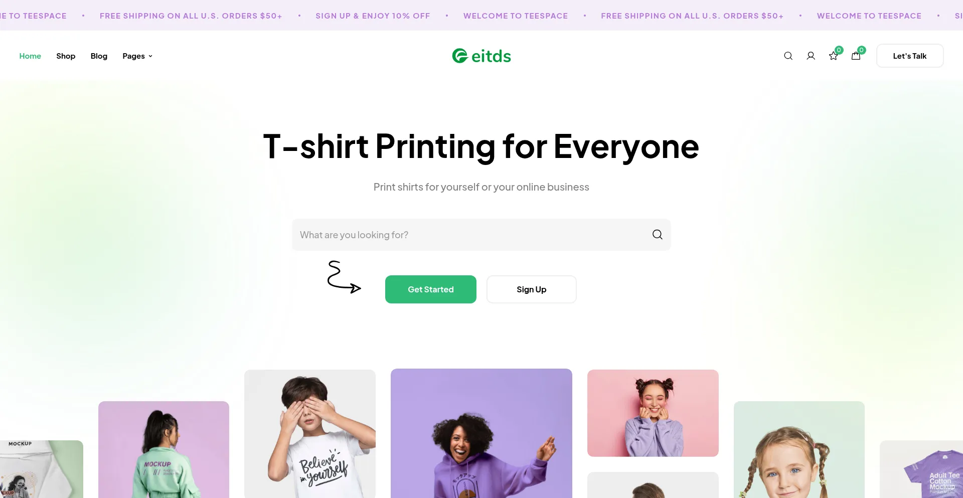 Website screenshot of Elitethreadss.com