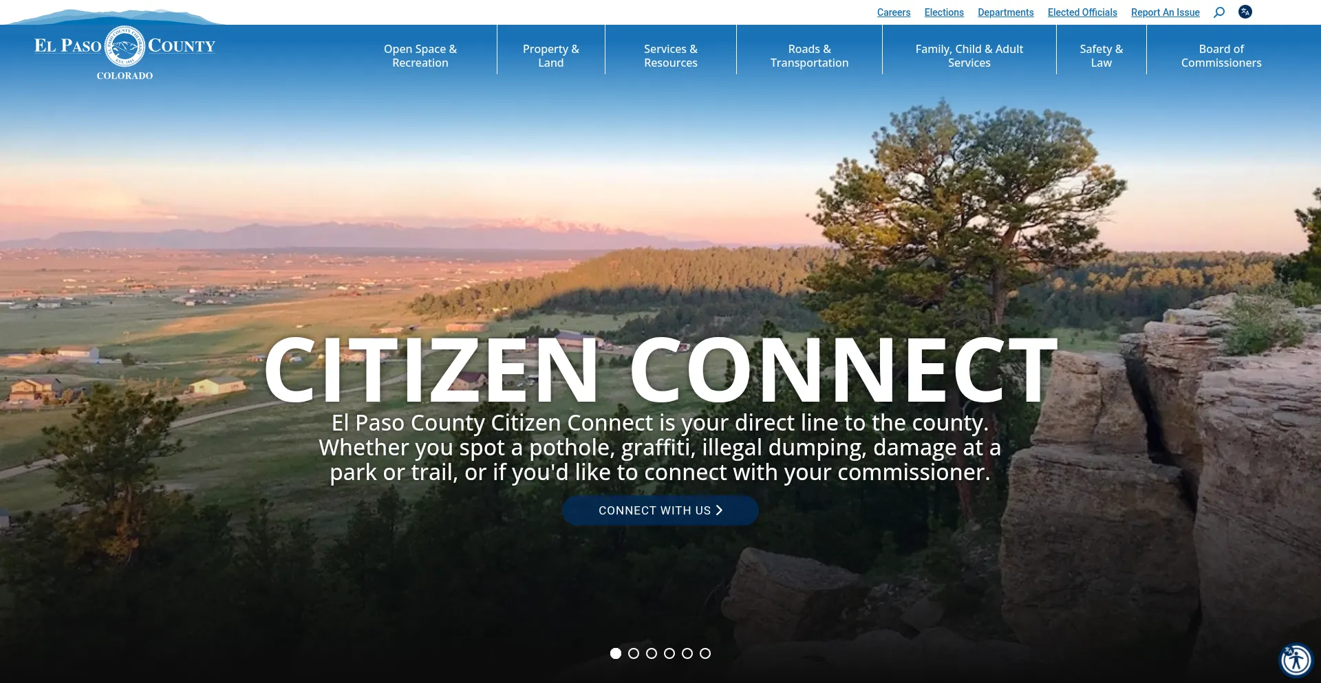 Website screenshot of Elpasoco.com