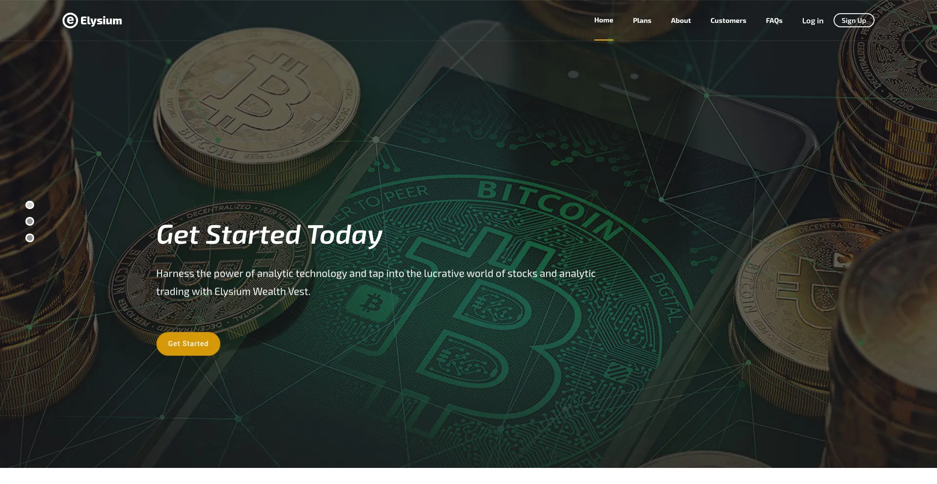 Website screenshot of Elysiumwealthcapital.com