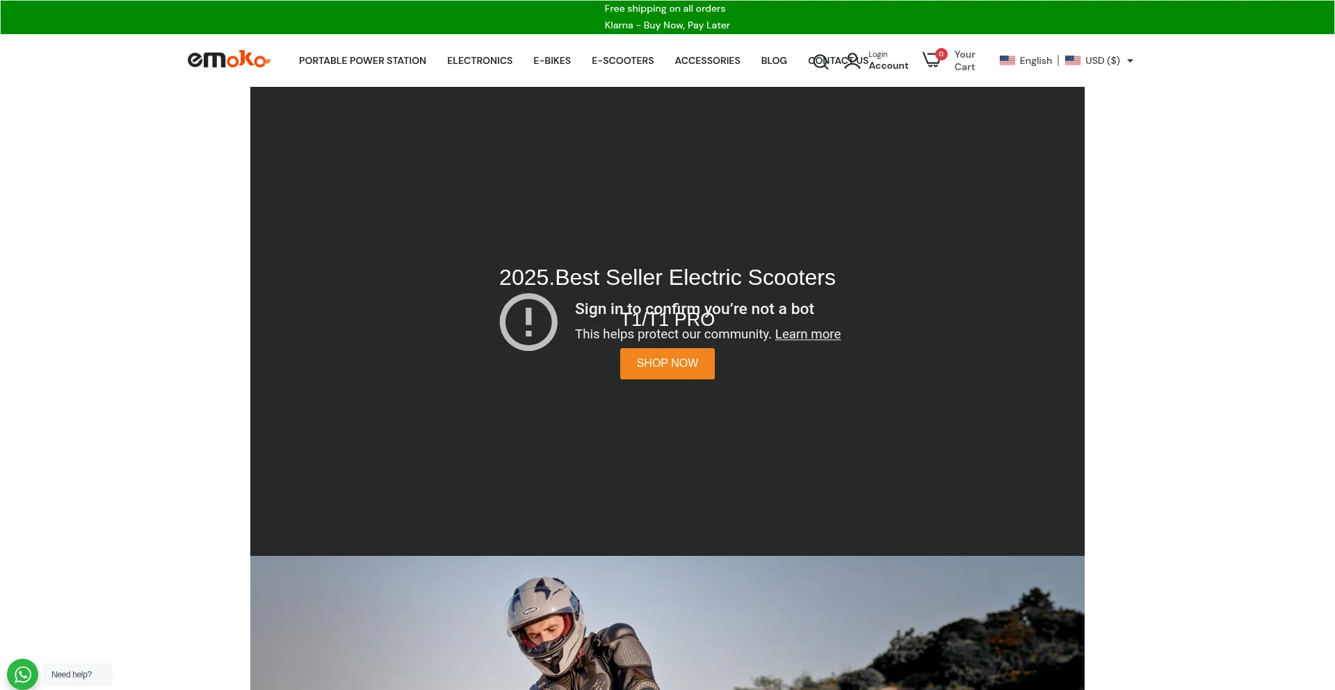 Website screenshot of Emokos.com