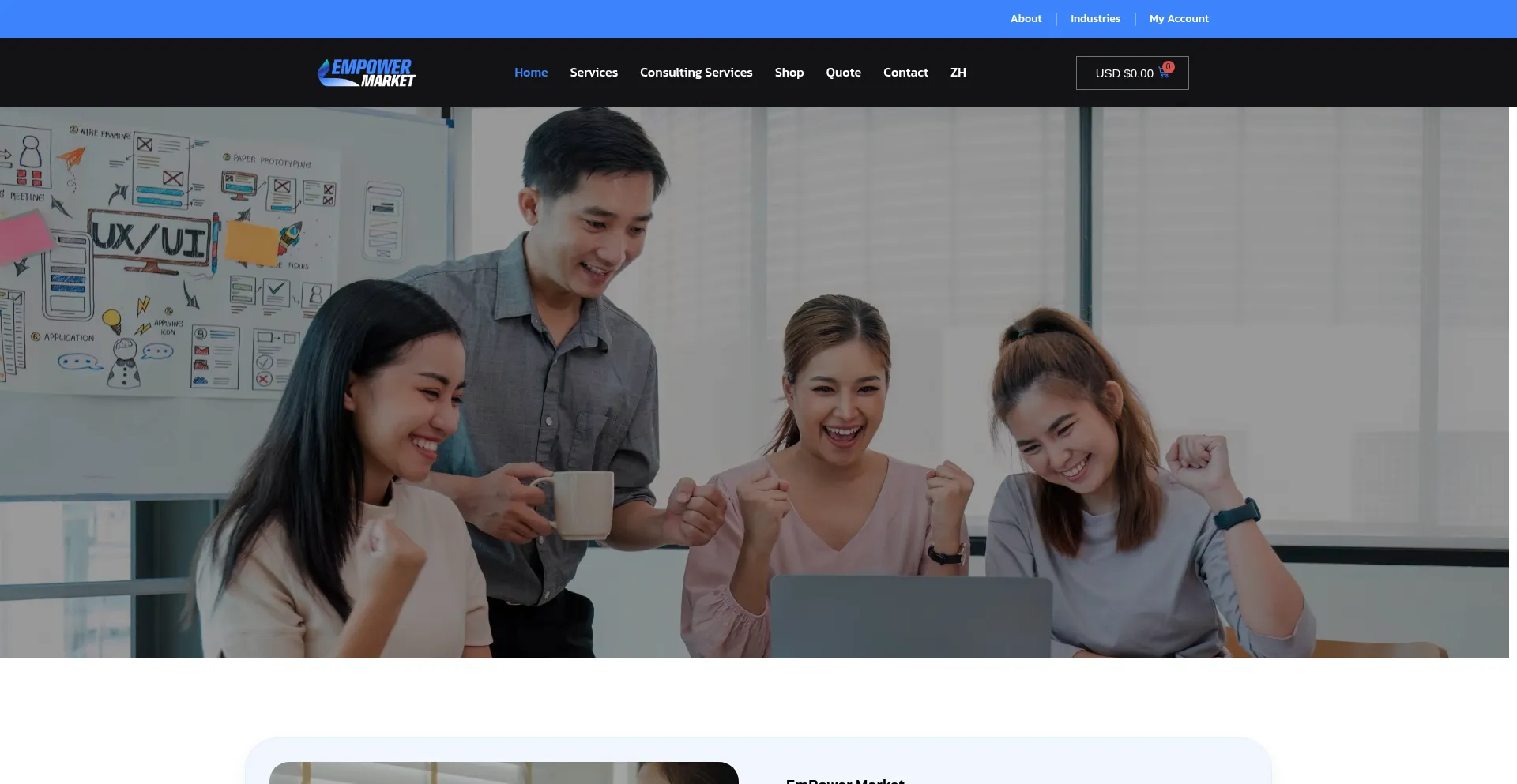 Website screenshot of Empowermarket.net