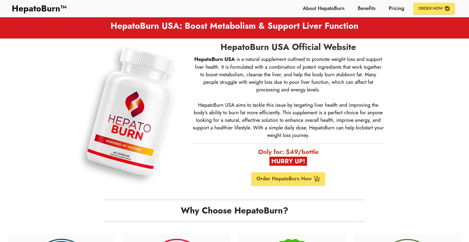 Website screenshot of En-hepatoburn.us