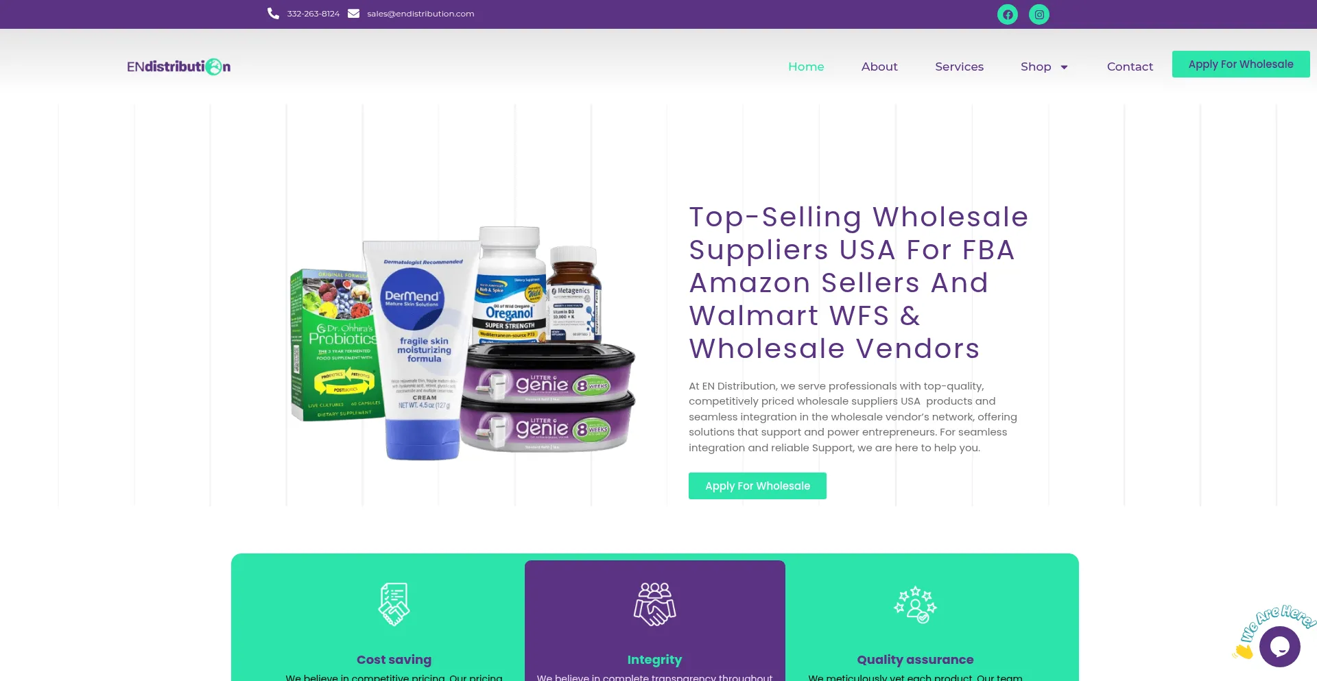 Website screenshot of Endistribution.com