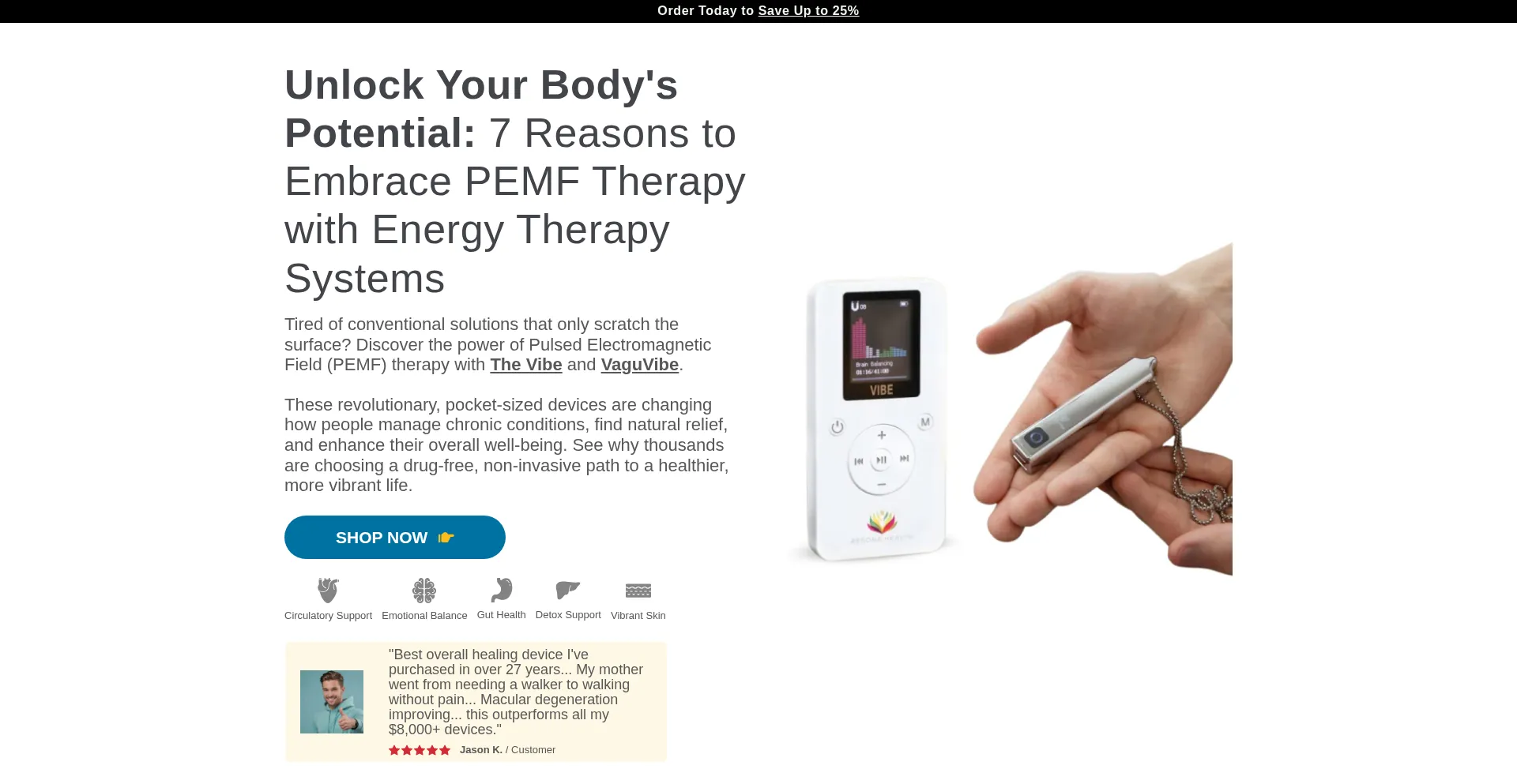 Website screenshot of Energytherapysystems.com