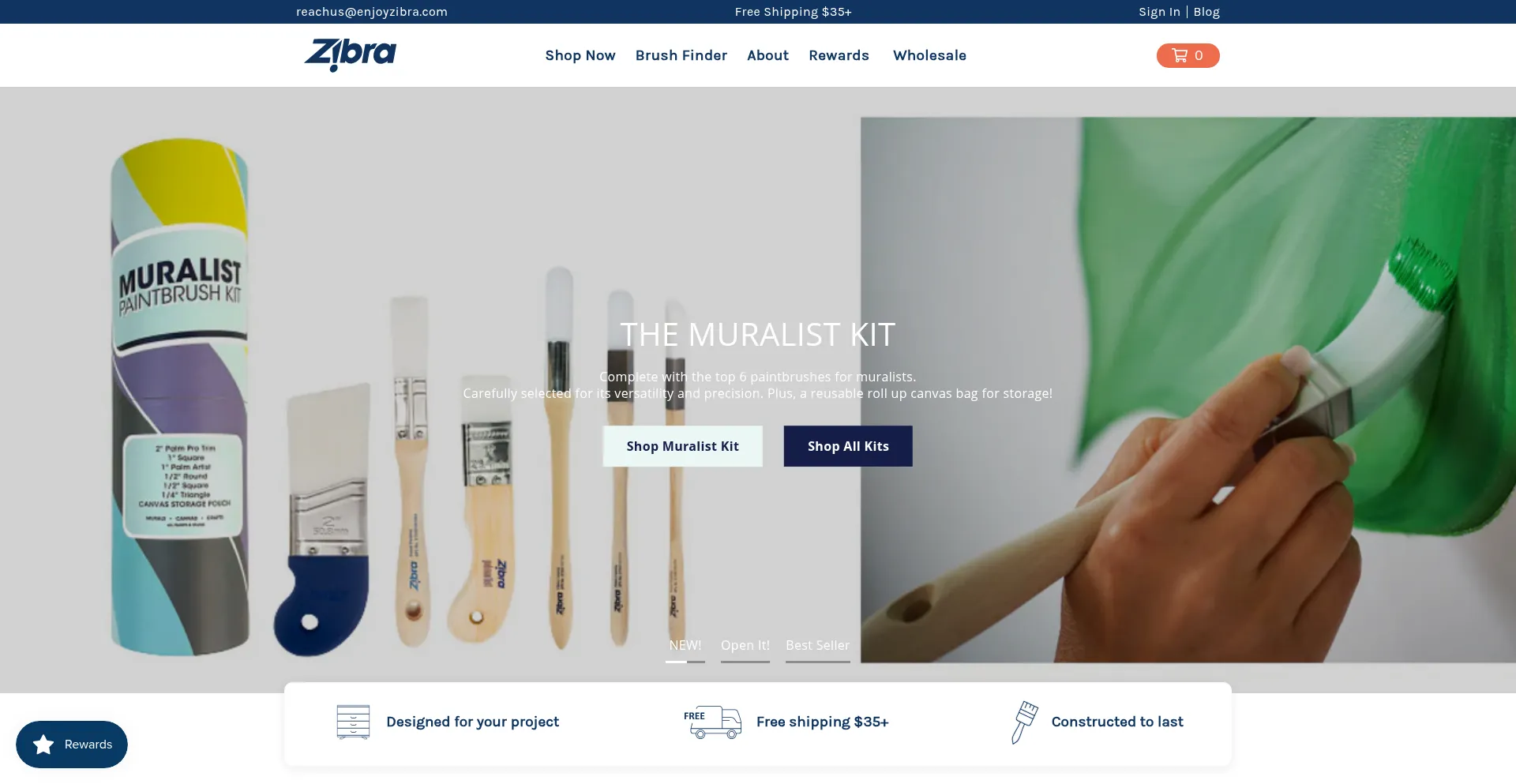 Website screenshot of Enjoyzibra.com