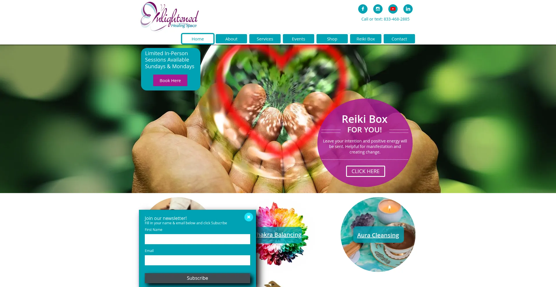 Enlightenedhealingspace.com Screenshot
