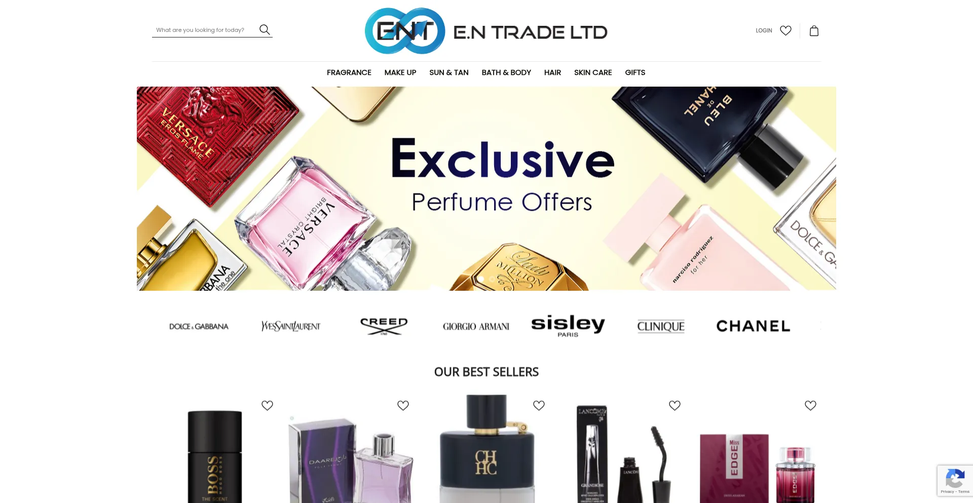Website screenshot of Entradeltd.com