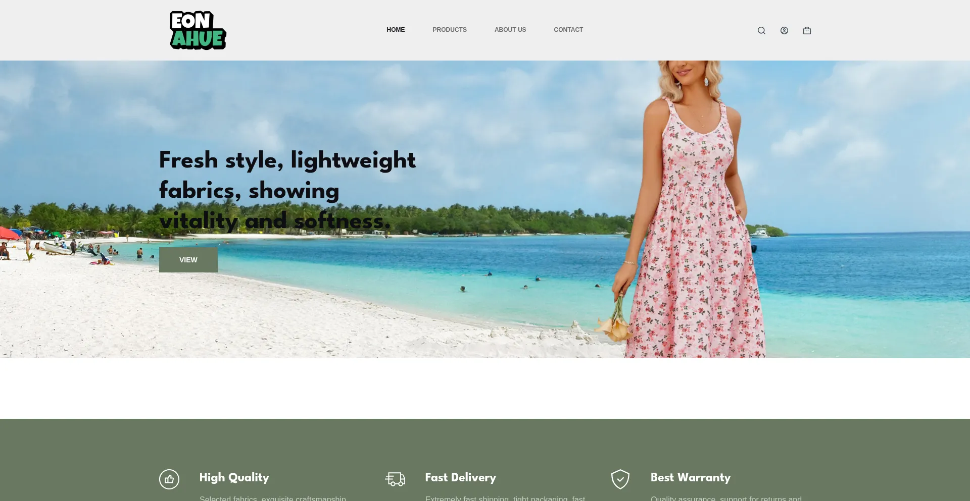 Website screenshot of Eonahue.com