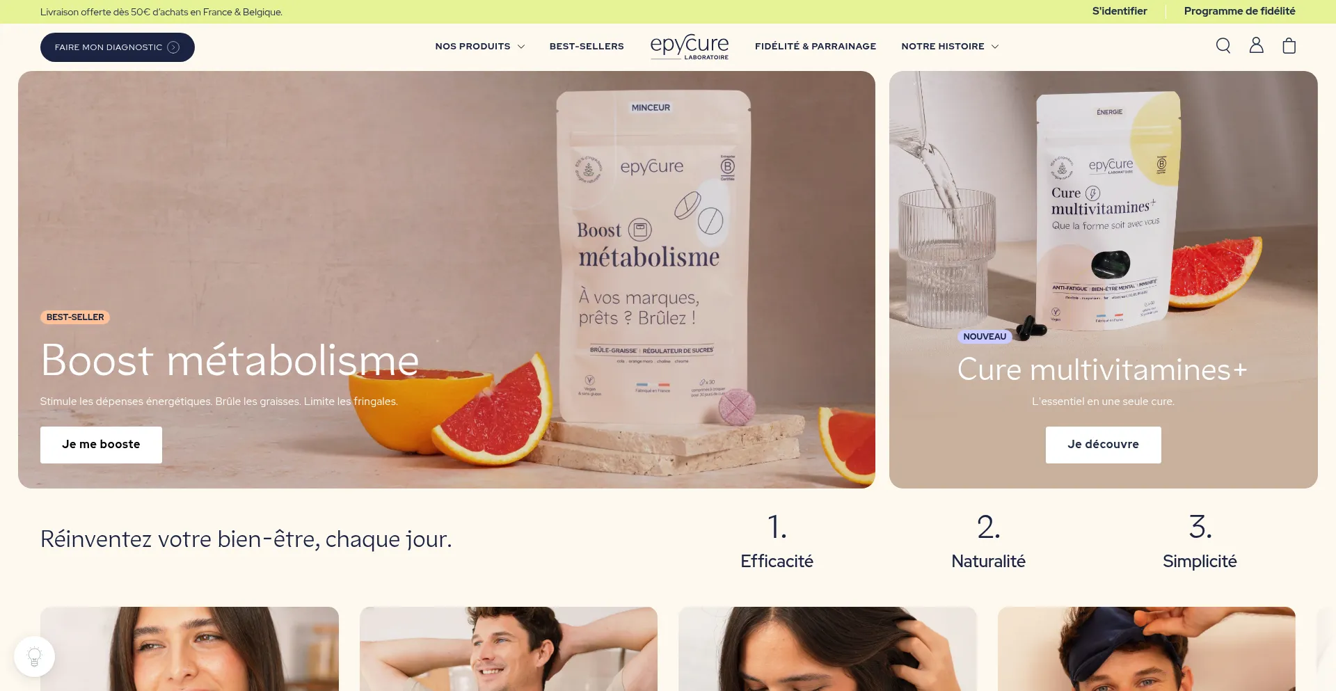 Website screenshot of Epycure.com