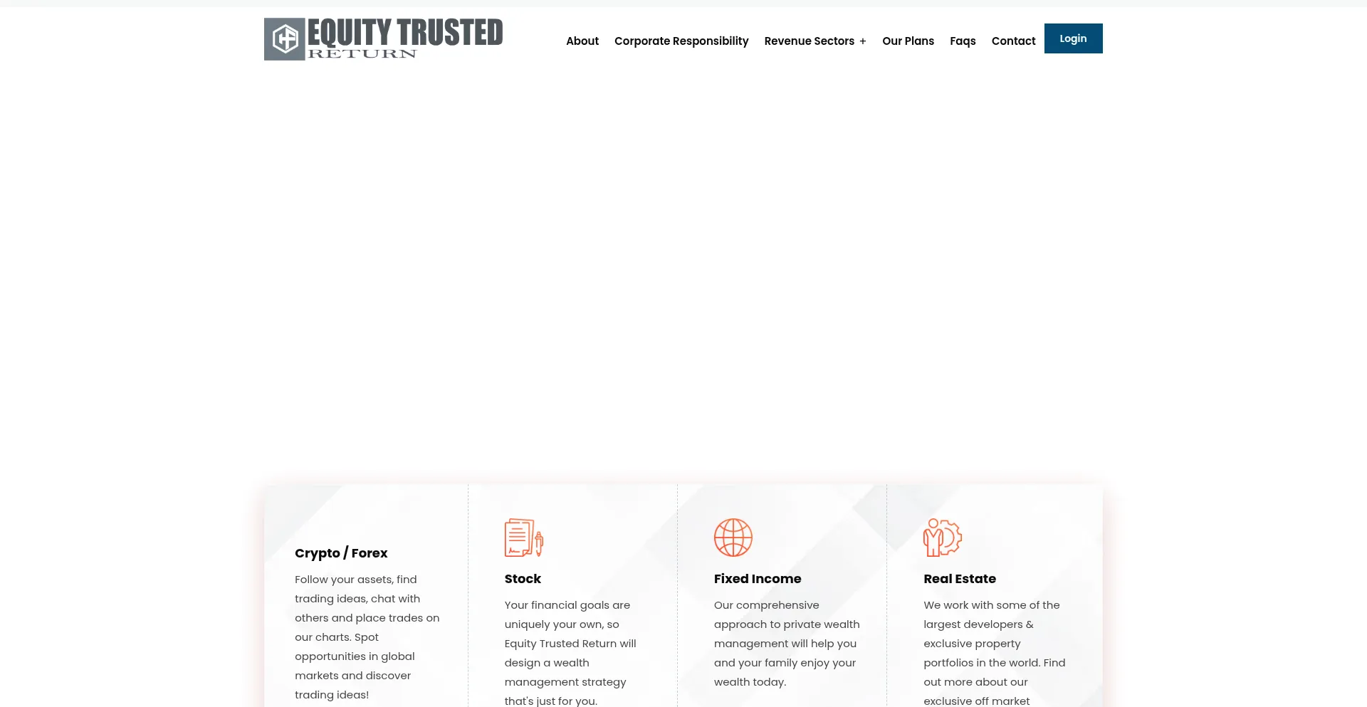 Website screenshot of Equitytrusted-return.com