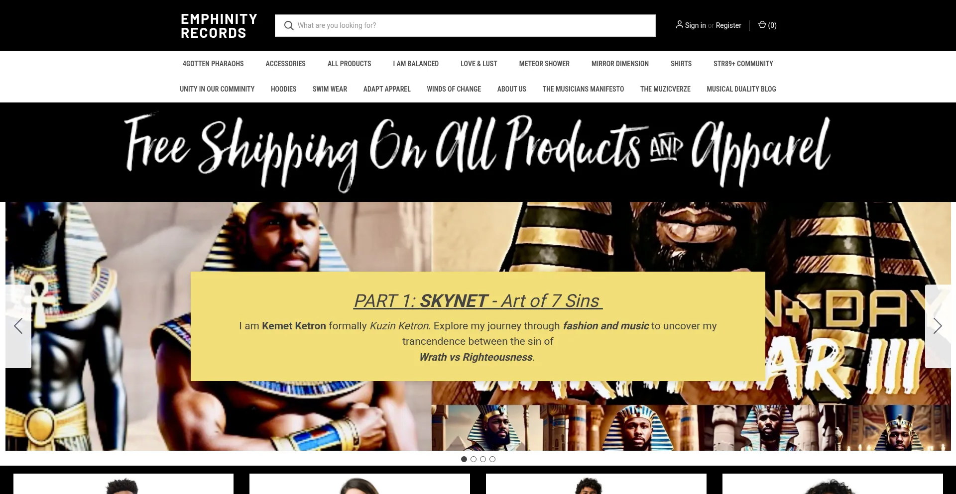 Website screenshot of Erdualityapparel.com
