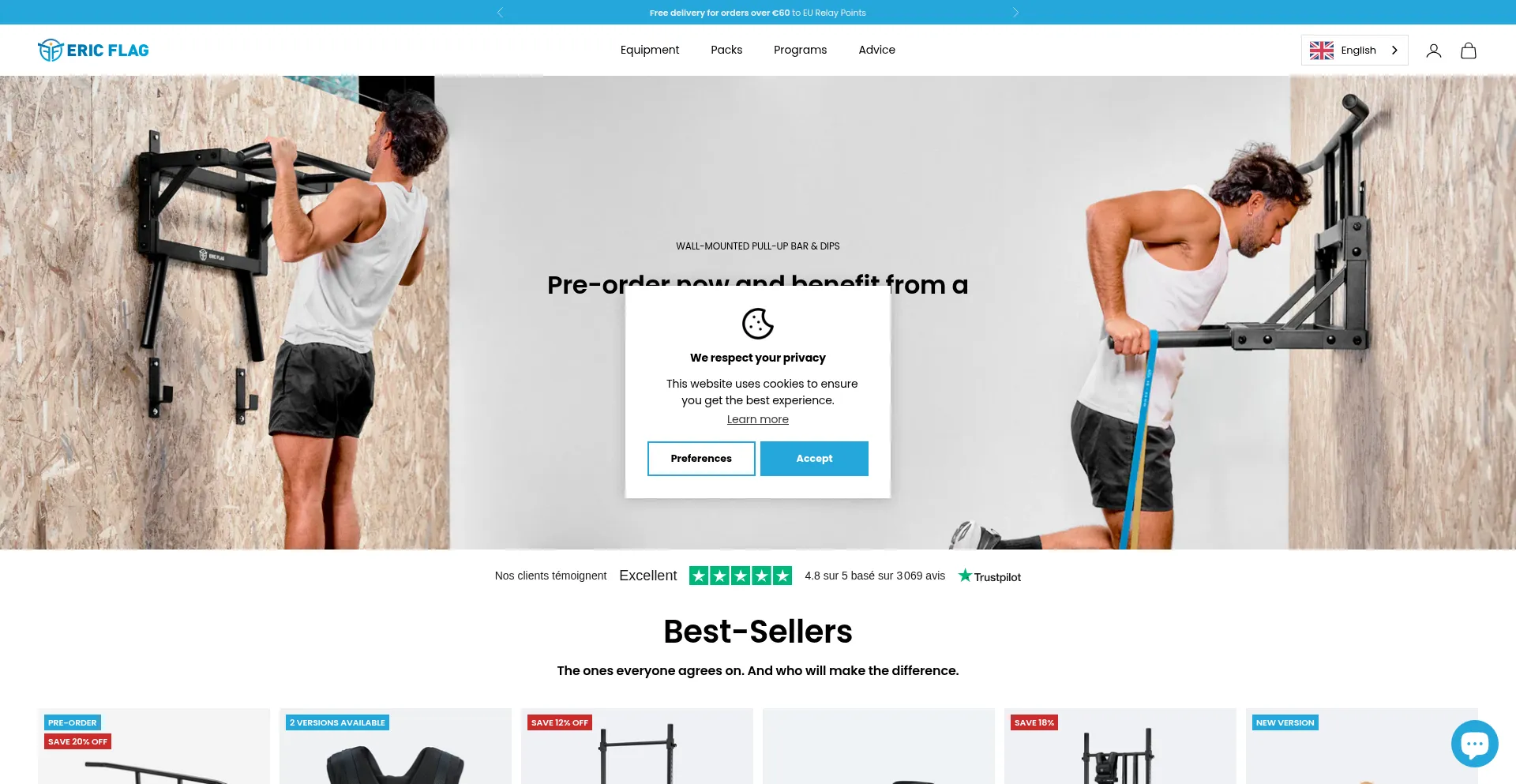 Website screenshot of Ericflag.com