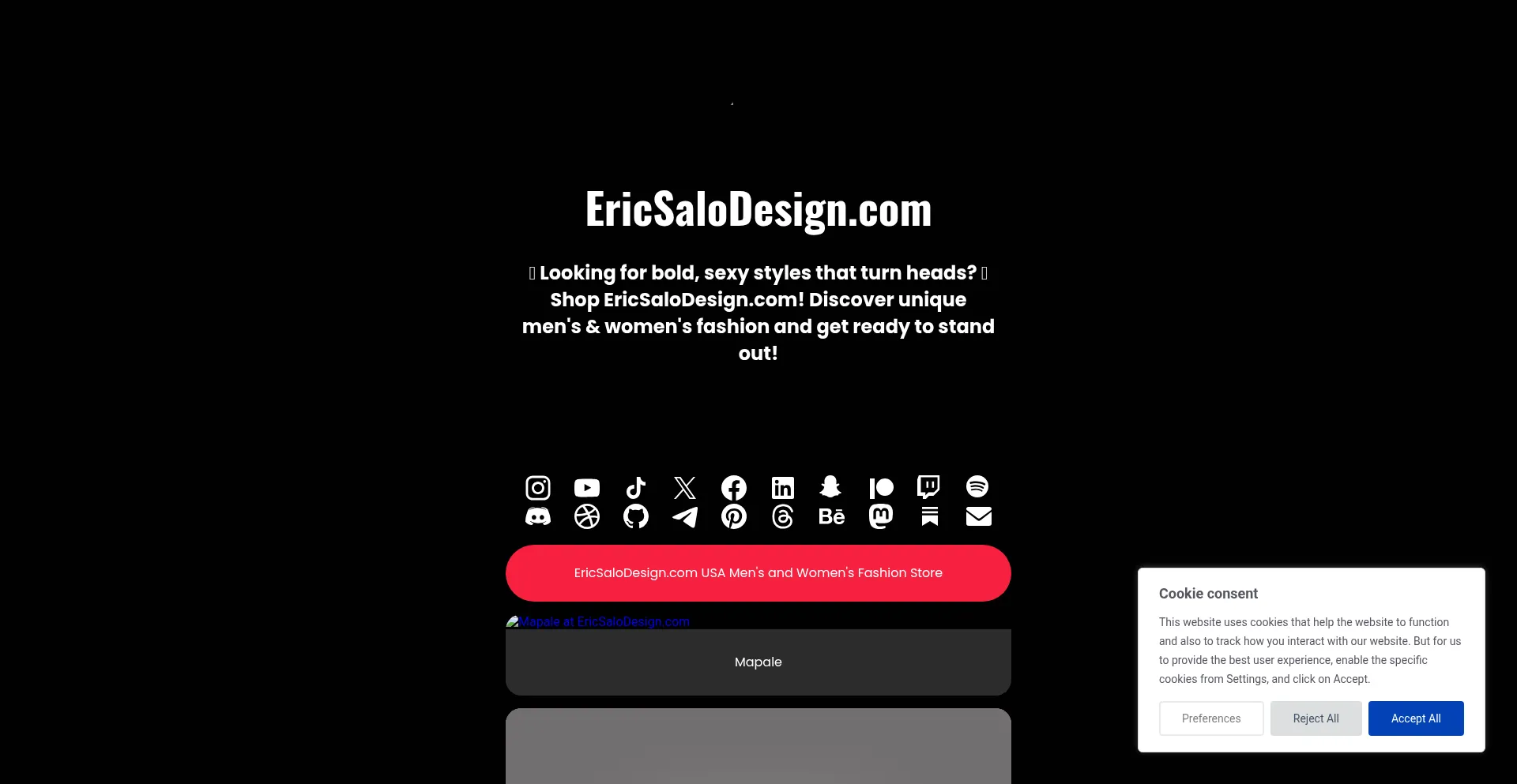 Website screenshot of Ericsalodesigncom.start.page