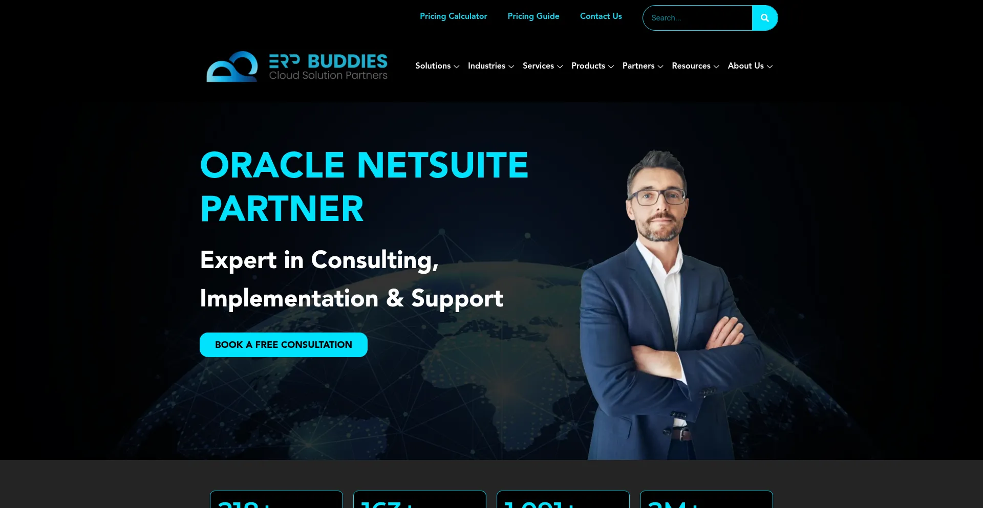 Website screenshot of Erpbuddies.com
