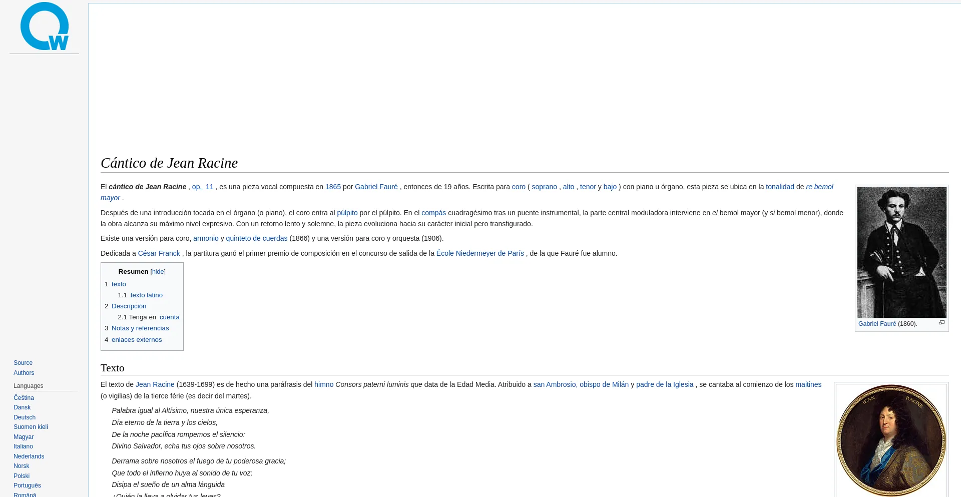 Website screenshot of Es.frwiki.wiki