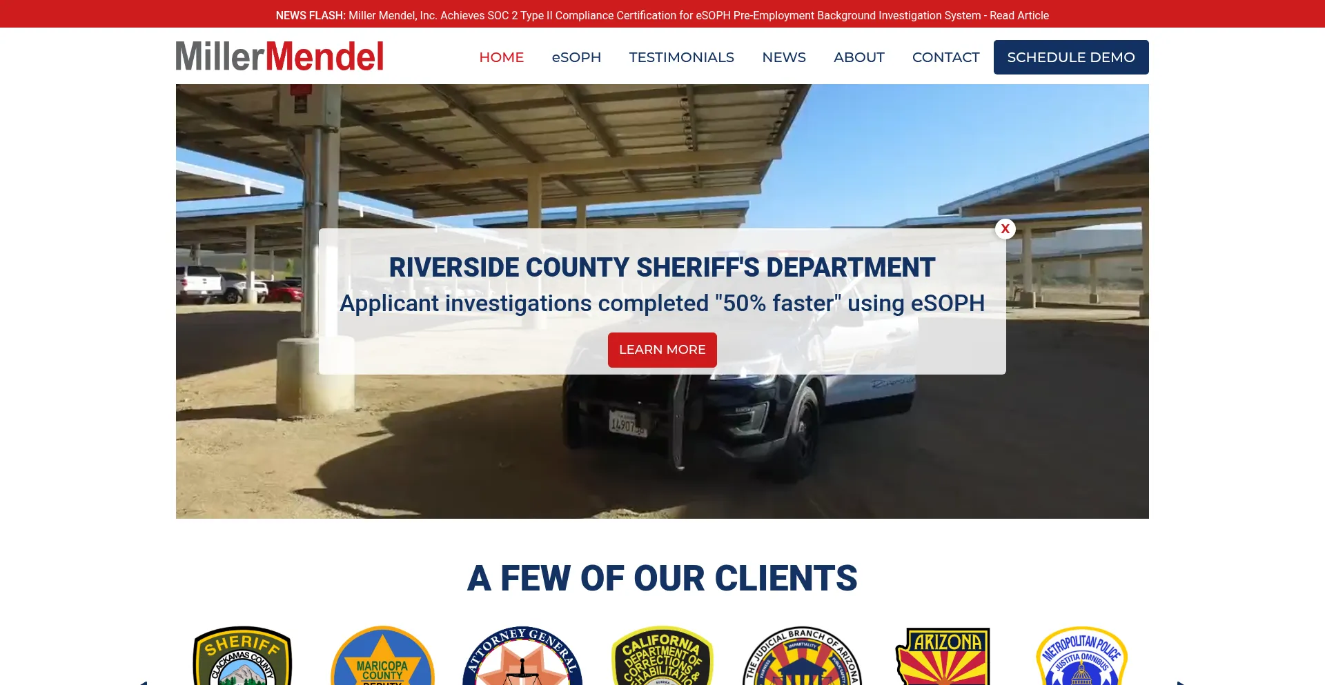 Website screenshot of Esophaccess.com