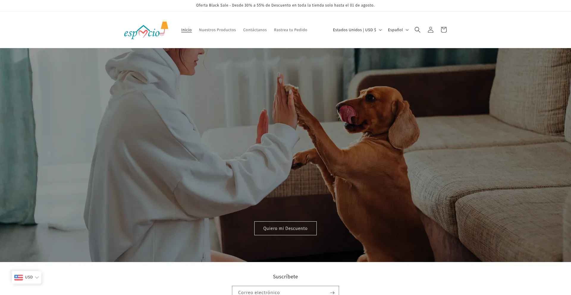 Website screenshot of Espaciotuyo.com