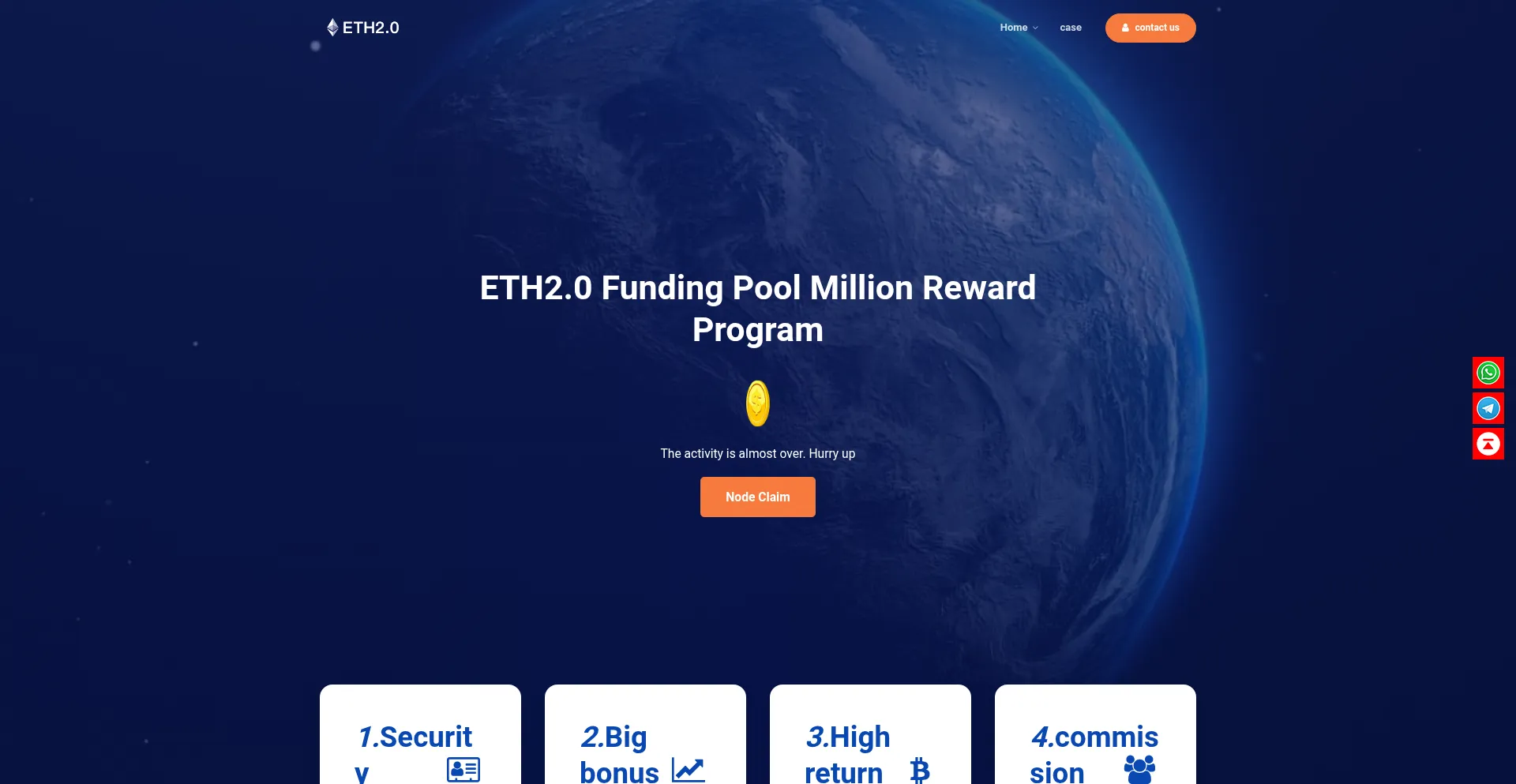 Website screenshot of Ethdt20.info