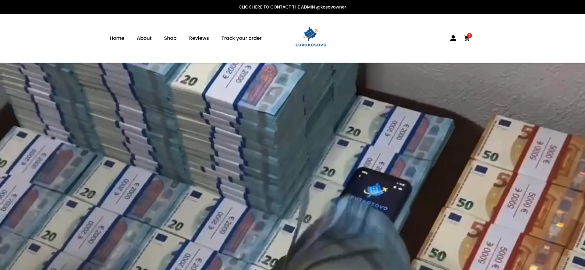 Website screenshot of Eurokosovo.store