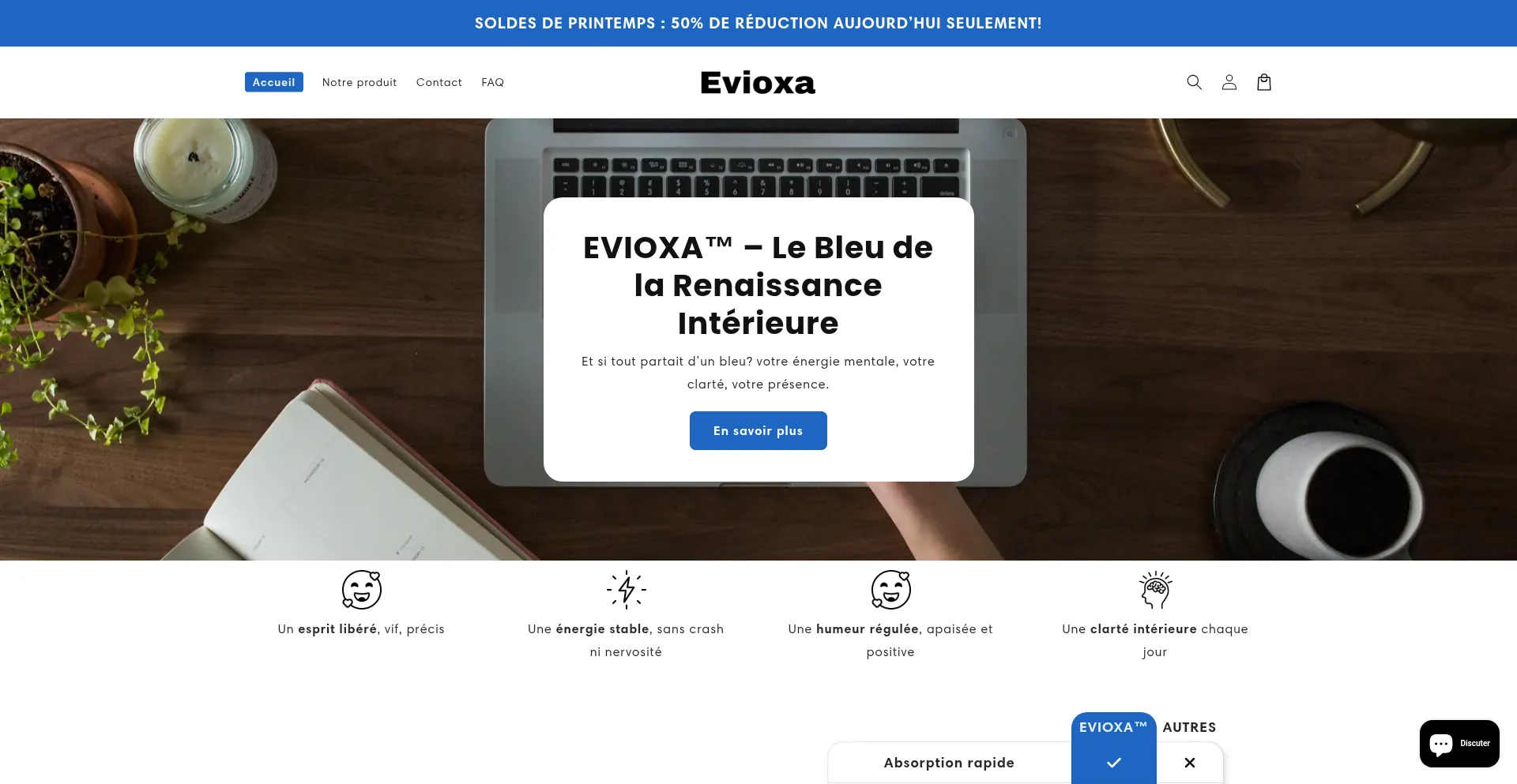 Website screenshot of Evioxa.com