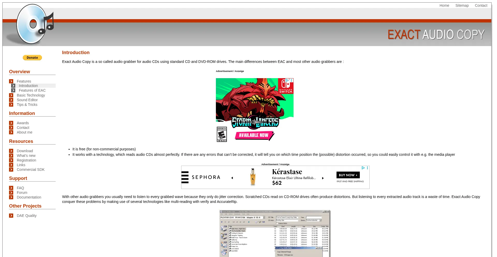Exactaudiocopy.org Screenshot