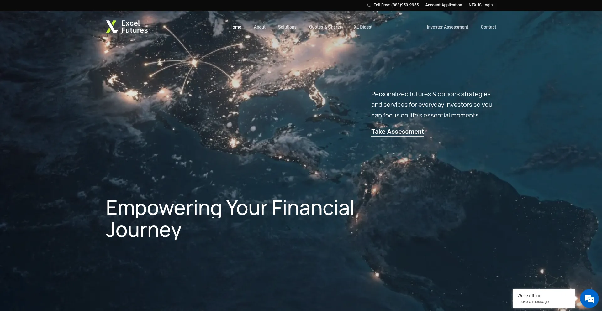 Website screenshot of Excelfuture.com
