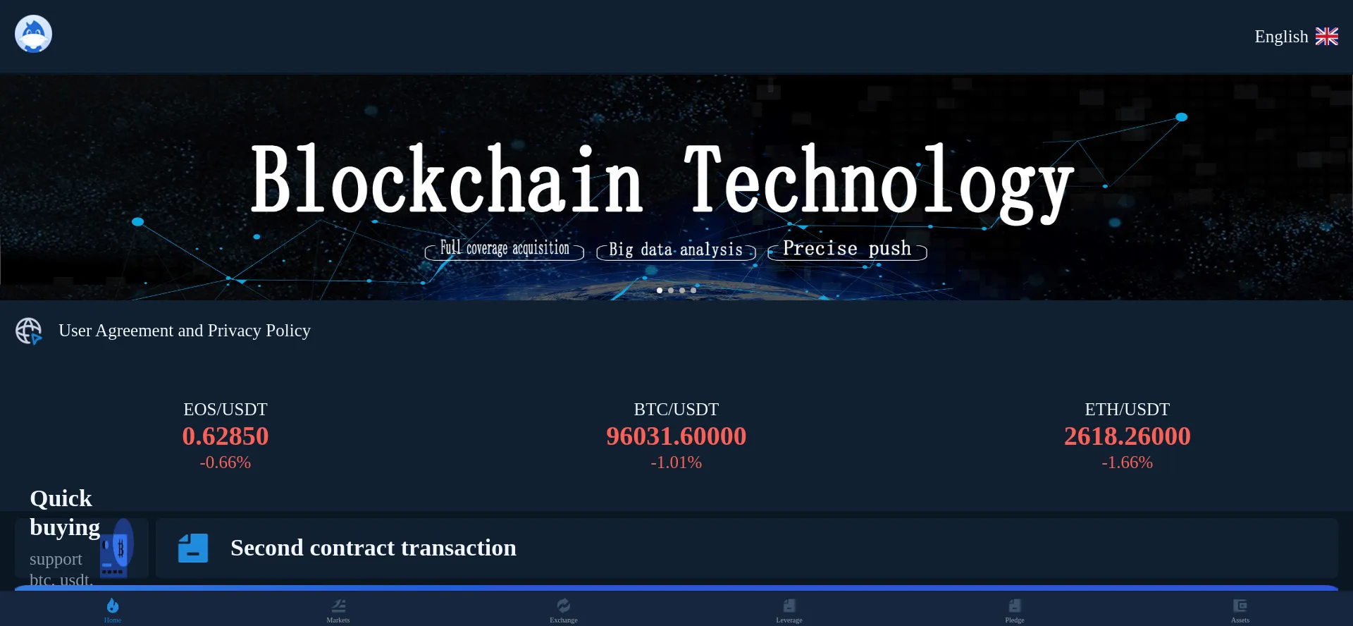 Website screenshot of Excoins.xyz