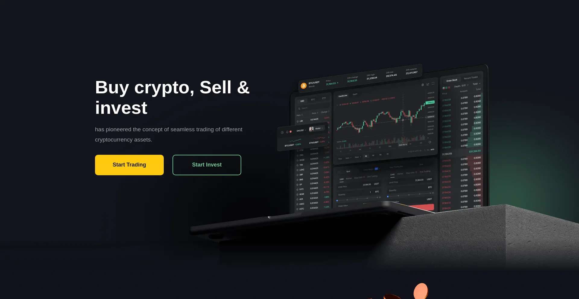 Website screenshot of Exo-trade.trade