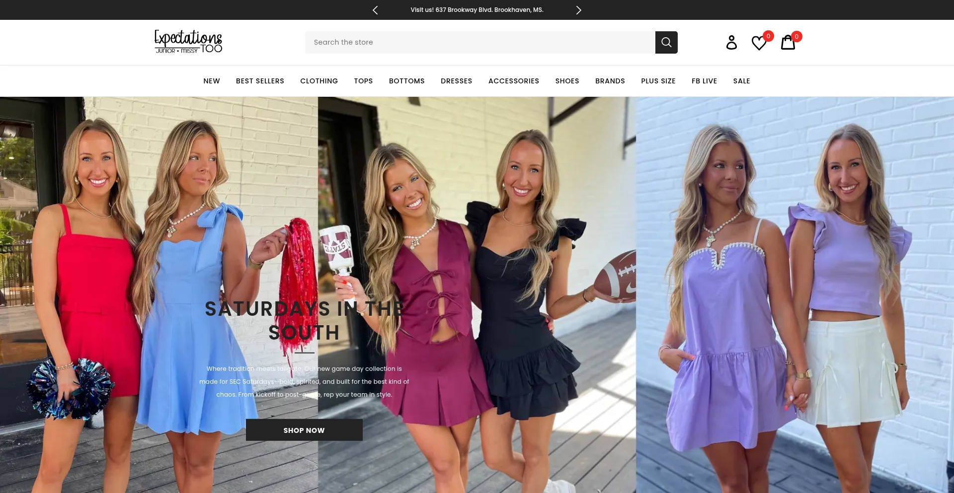 Website screenshot of Expectationstoo.com