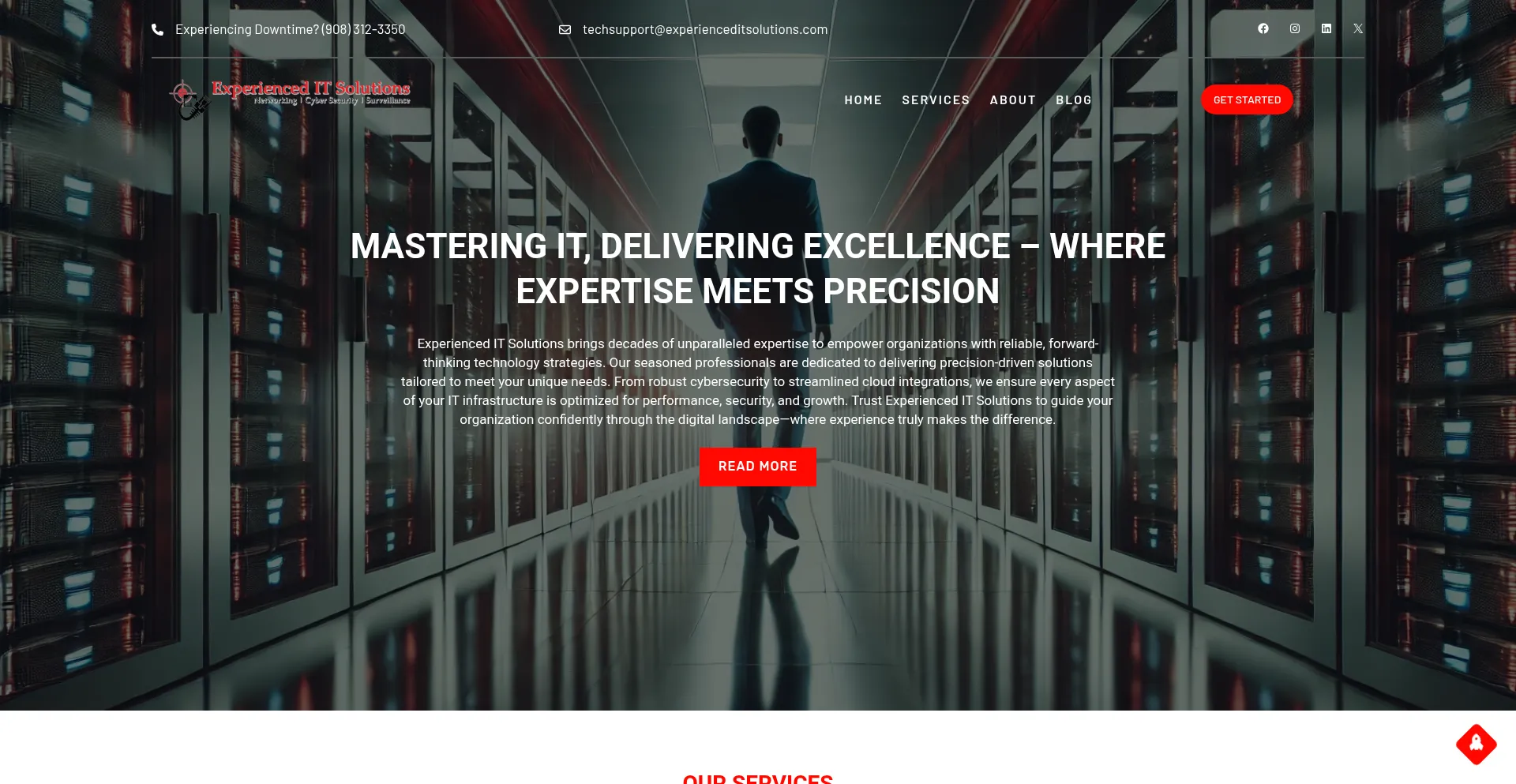 Website screenshot of Experienceditsolutions.com