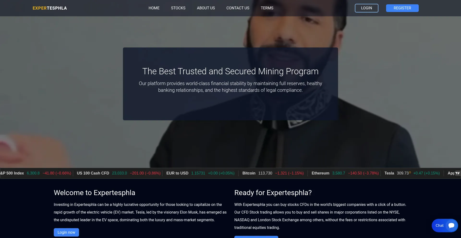 Website screenshot of Expertesphla.com
