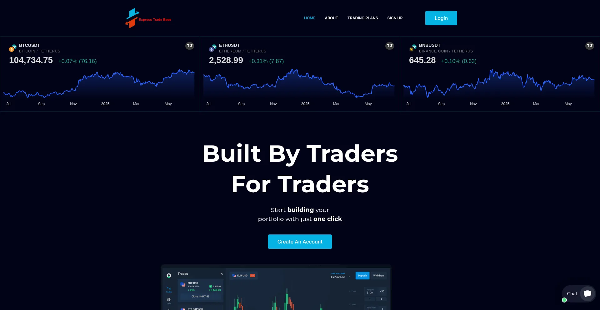 Website screenshot of Expresstradebase.com