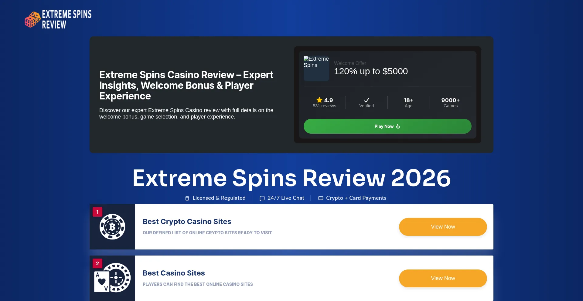 Extreme-spins-review.luckyrebelcasino.net