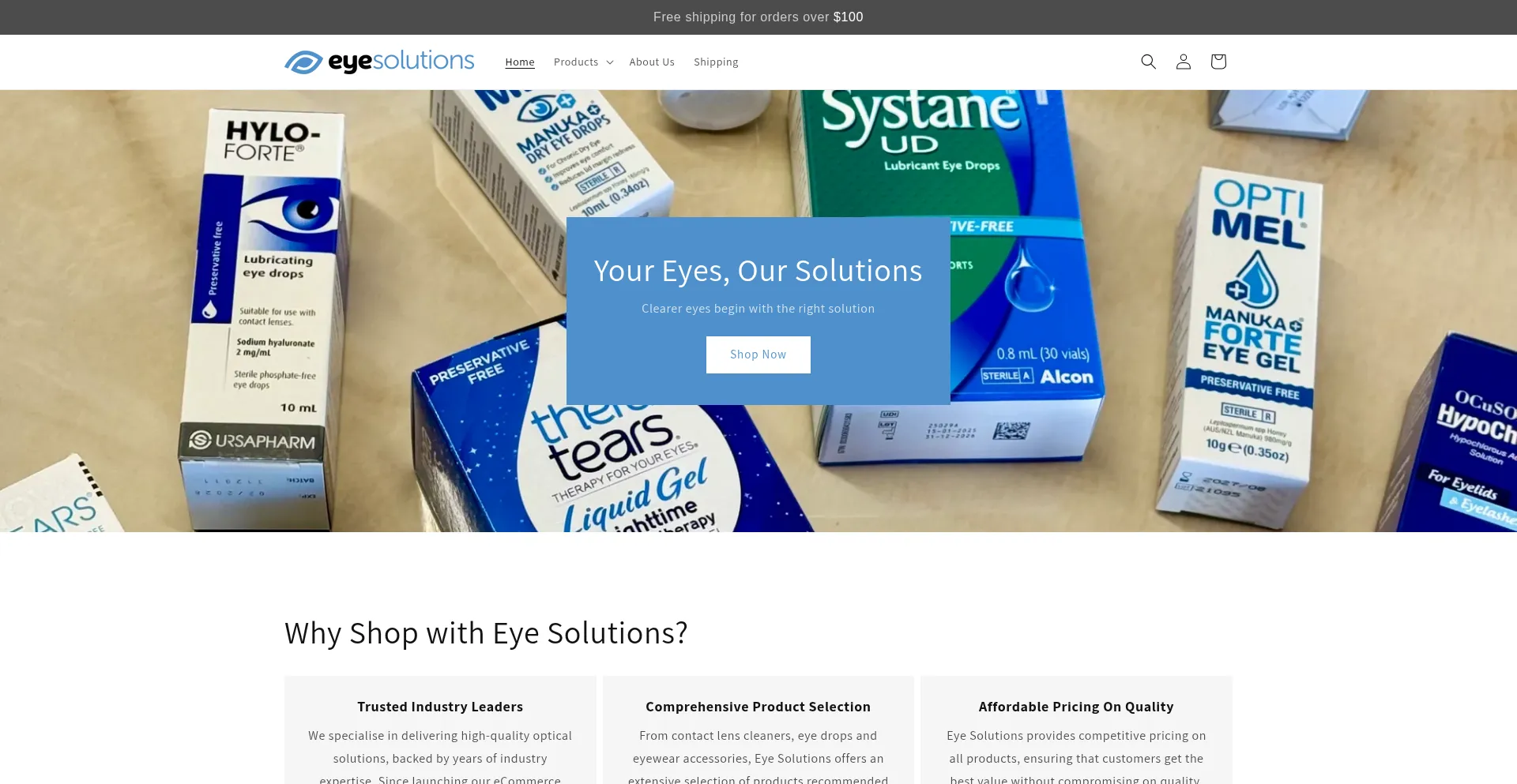 Eyesolutions.com.au Screenshot