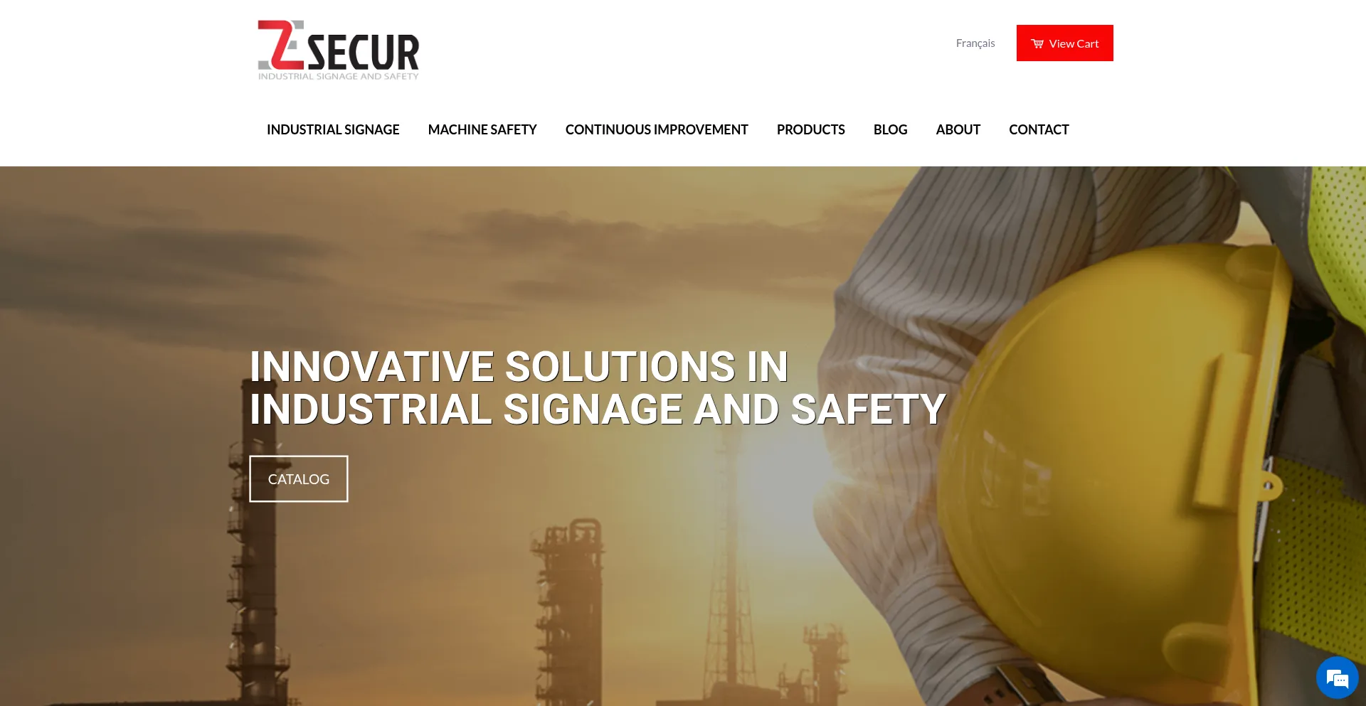 Website screenshot of Ezsecur-industrialsafety.com