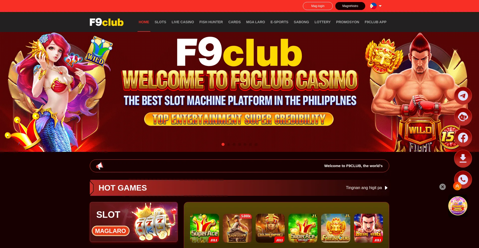 Website screenshot of F9club.net