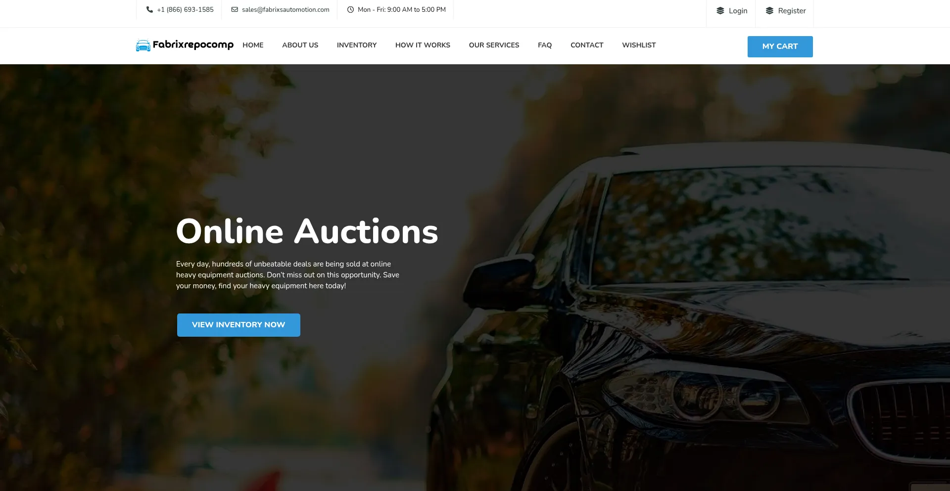 Website screenshot of Fabrixsautomotion.com
