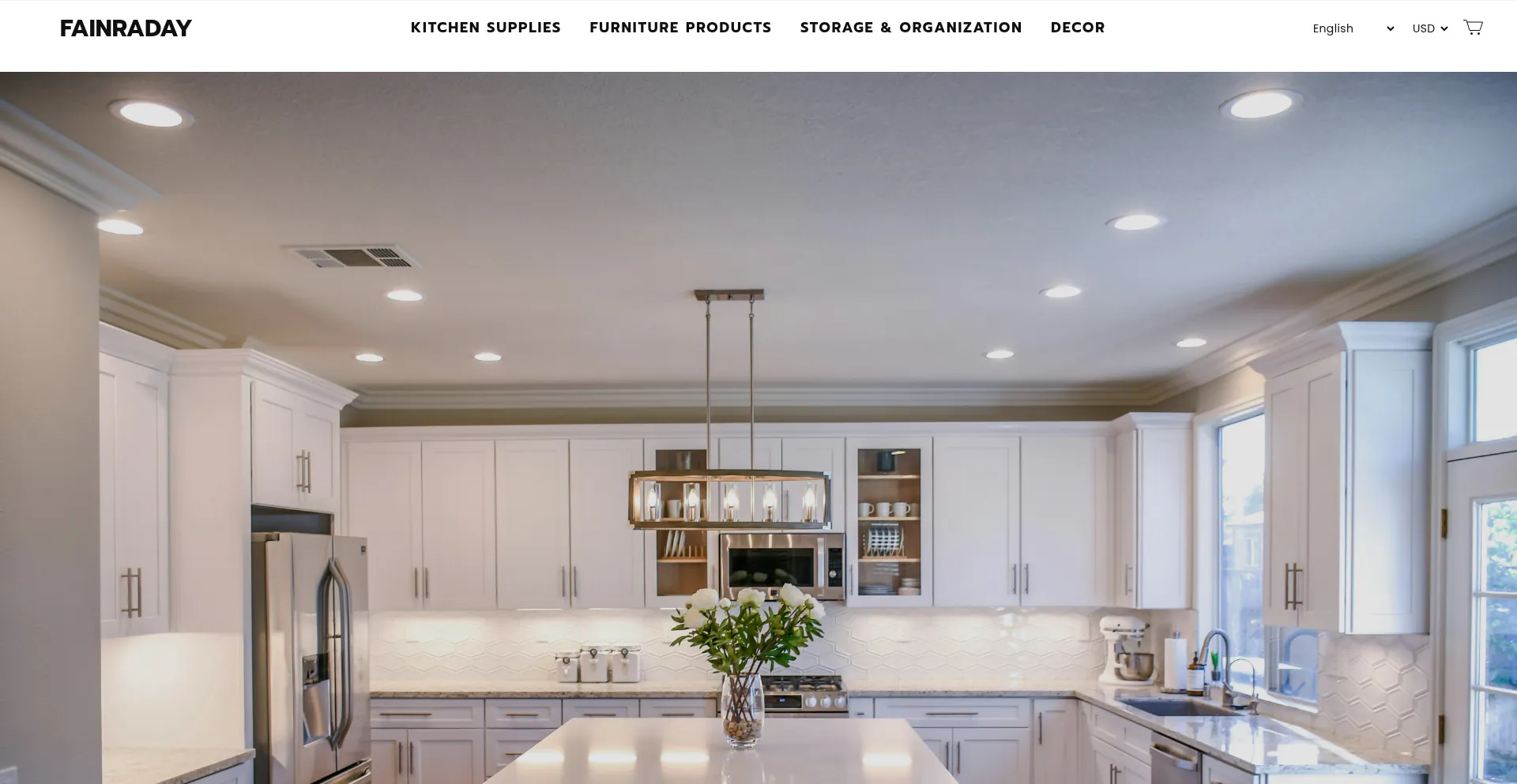 Website screenshot of Fainraday.com