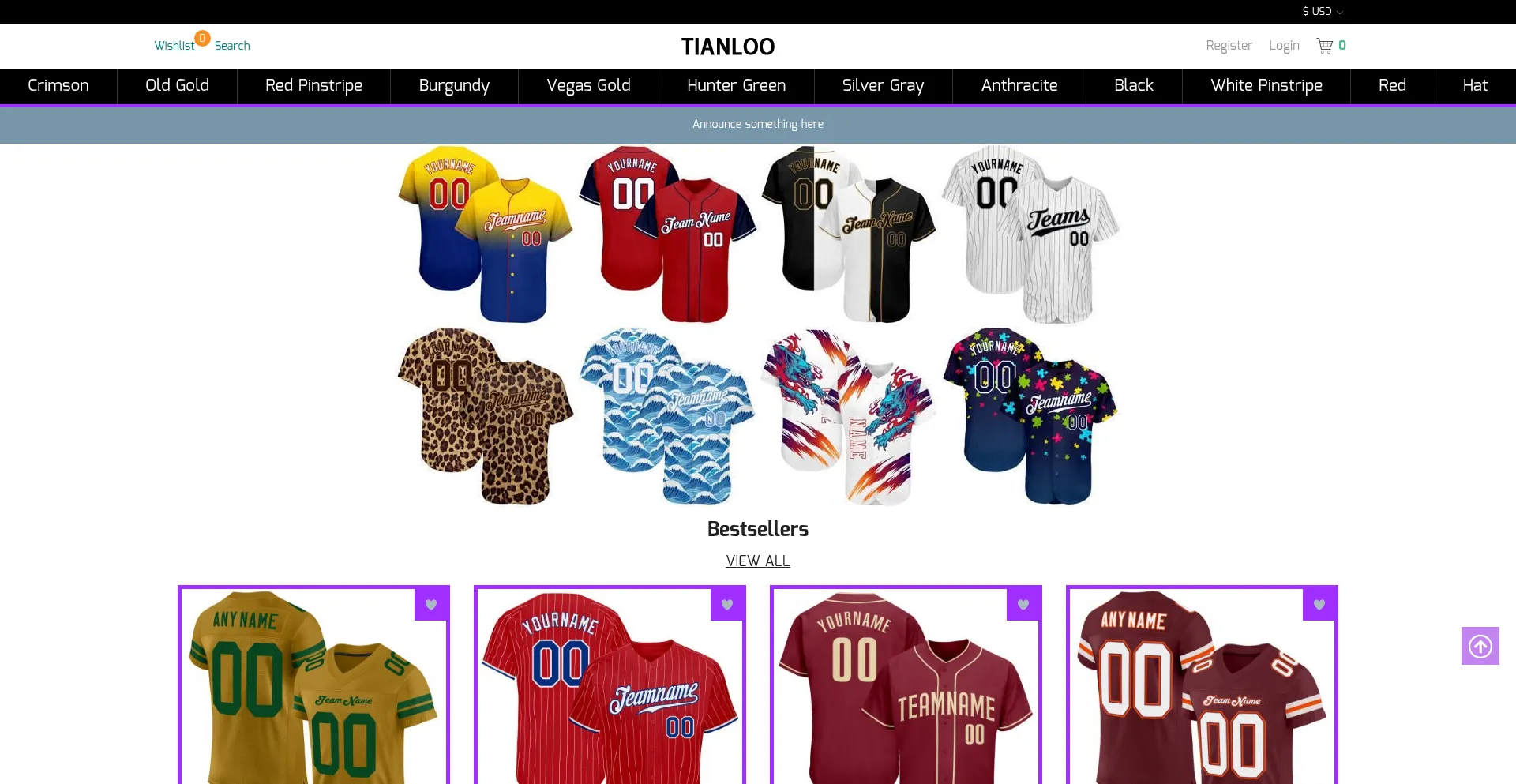 Website screenshot of Fansjerseystore.com