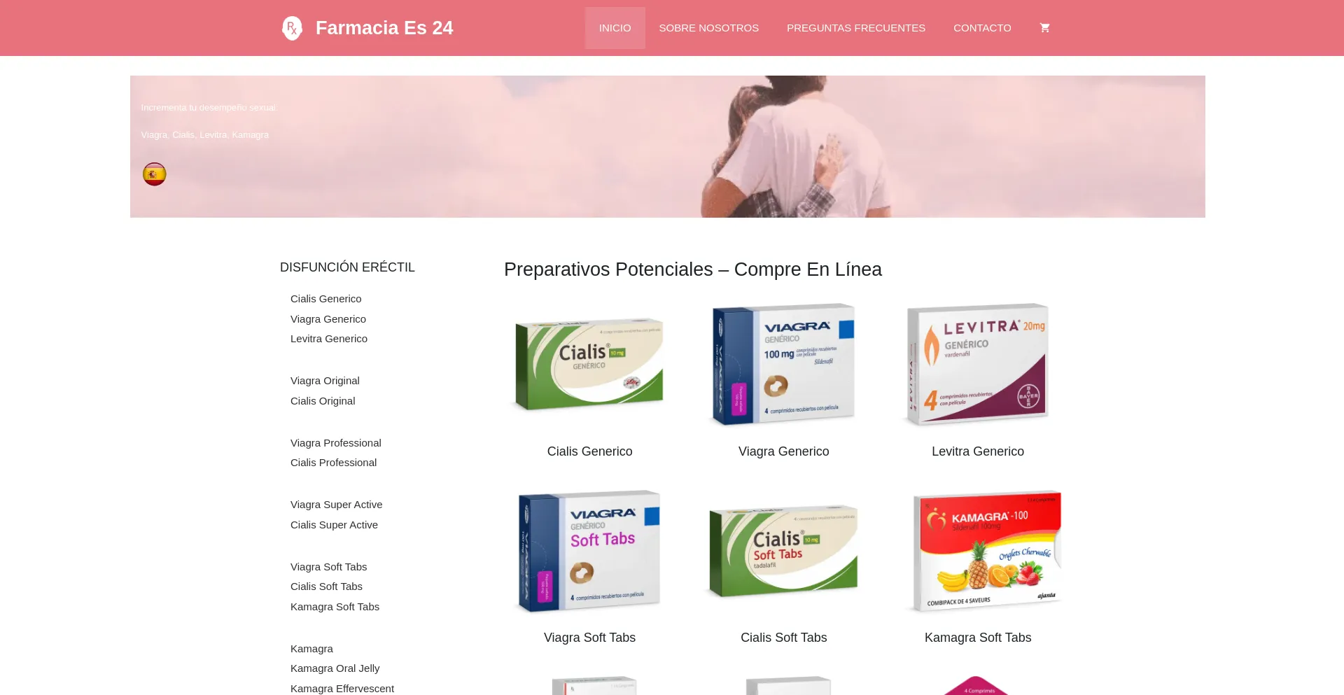 Website screenshot of Farmaciaes24.com