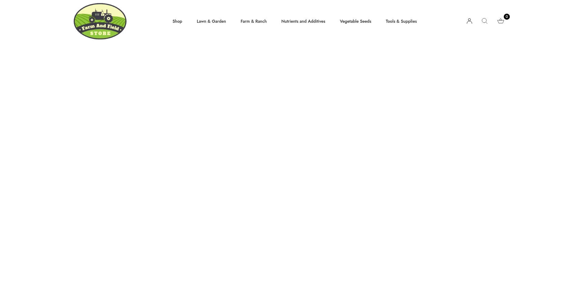 Website screenshot of Farmandfieldstore.com