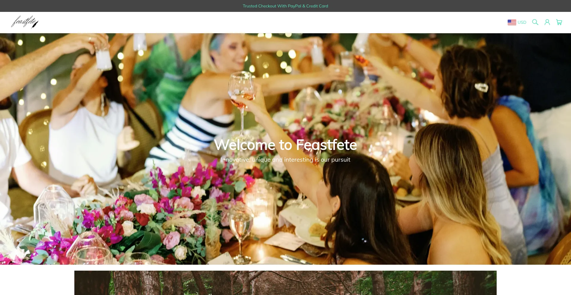 Website screenshot of Feastfete.com