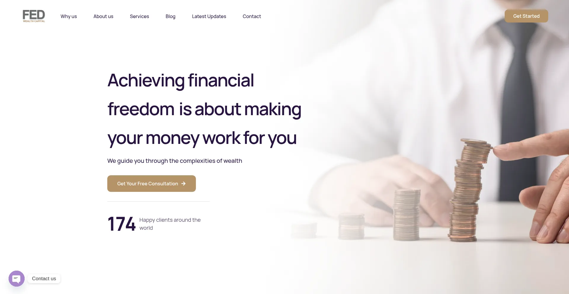 Website screenshot of Fedwealthcapital.com