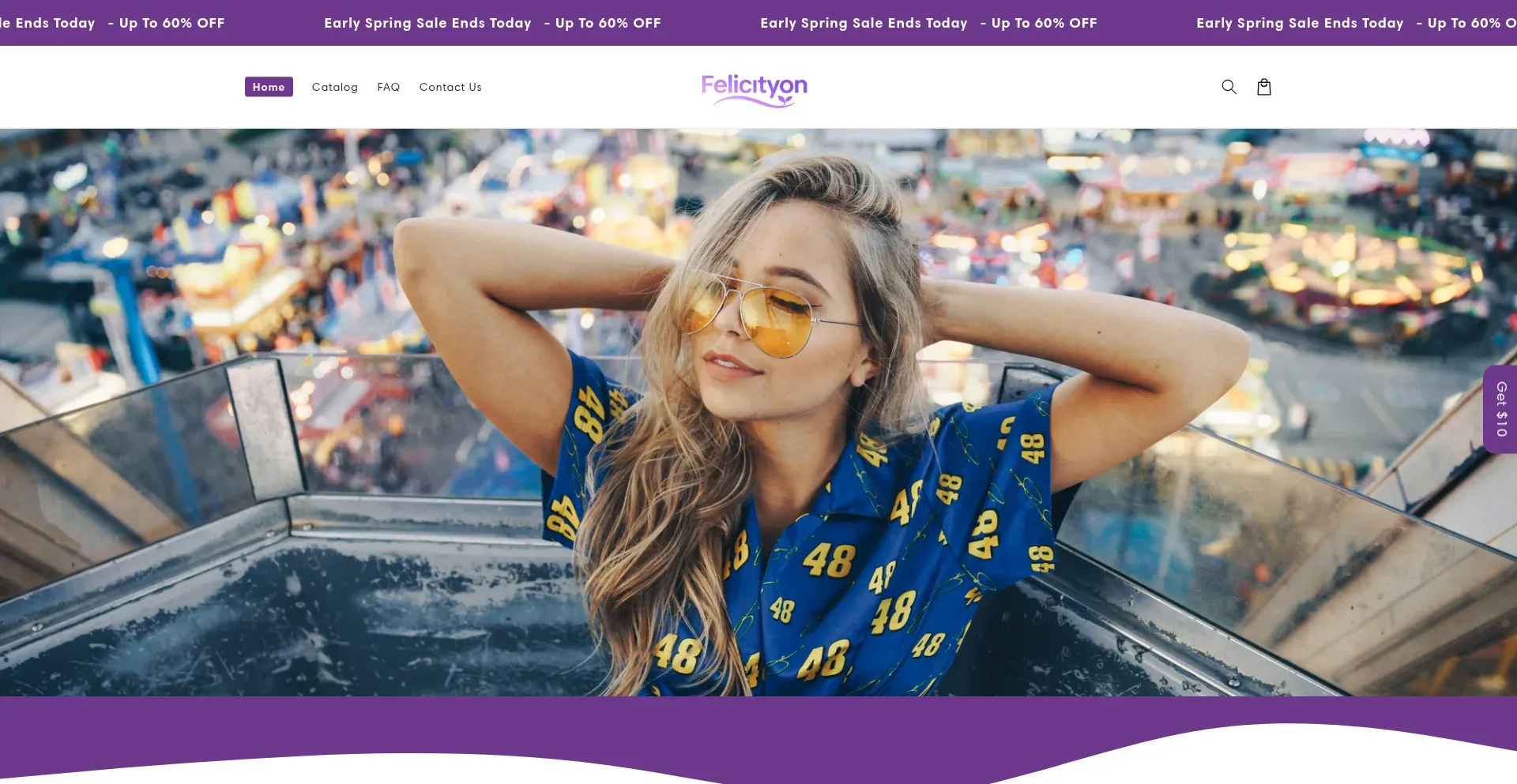 Website screenshot of Felicityon.com